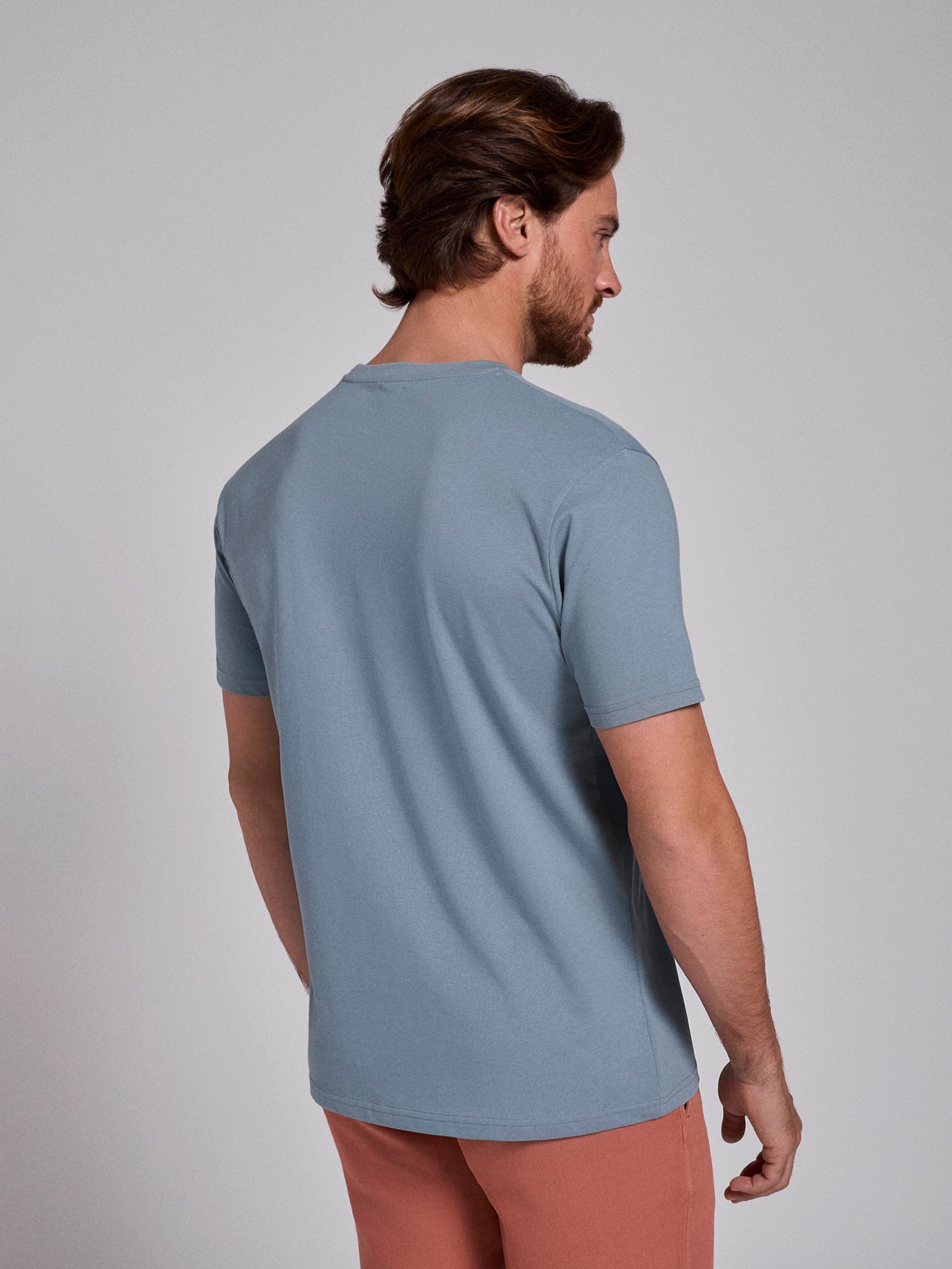 T-SHIRT ALGODÃO VERDE MANGA CURTA REGULAR FIT MR. BLUE