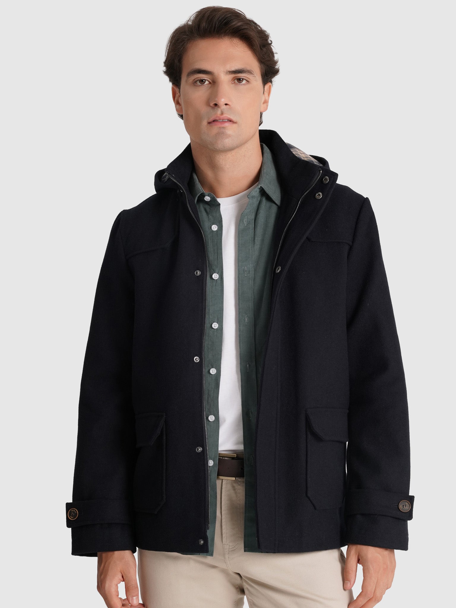 SOBRETUDO AZUL MANGA COMPRIDA REGULAR FIT MR. BLUE