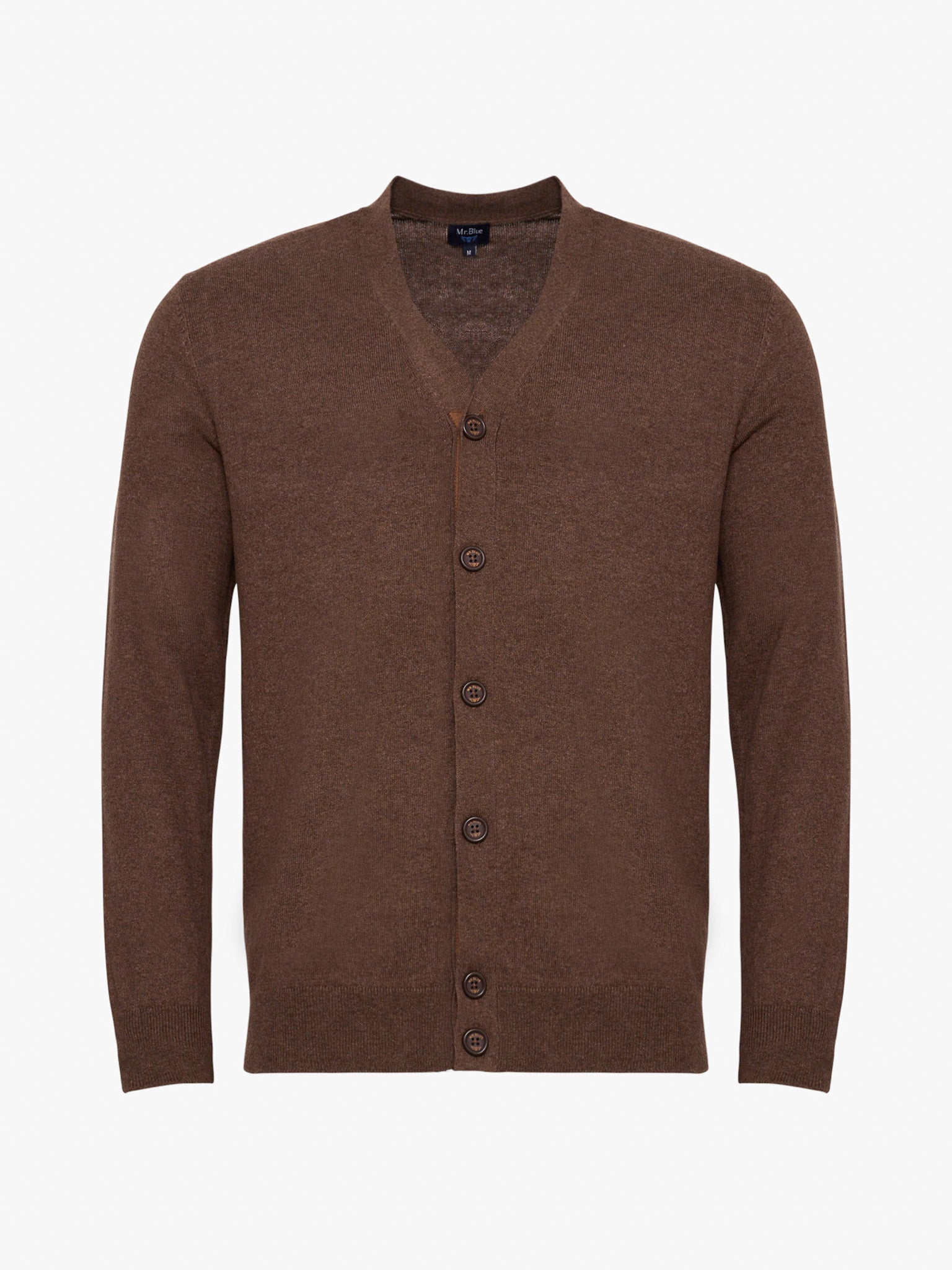 PULLOVER CAXEMIRA CASTANHO COM COTOVELEIRA REGULAR FIT MR. BLUE