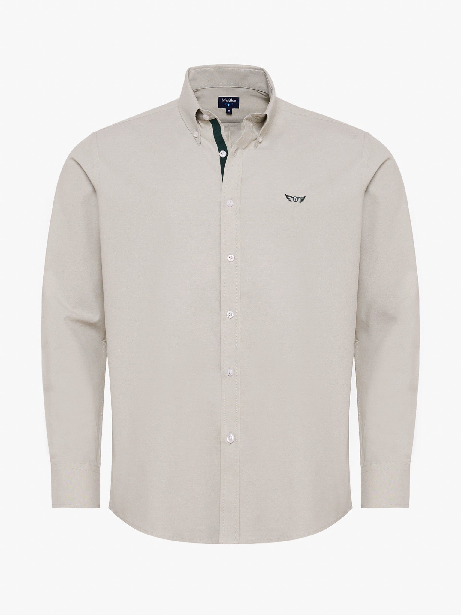 CAMISA ALGODÃO VERDE MANGA COMPRIDA REGULAR FIT MR. BLUE