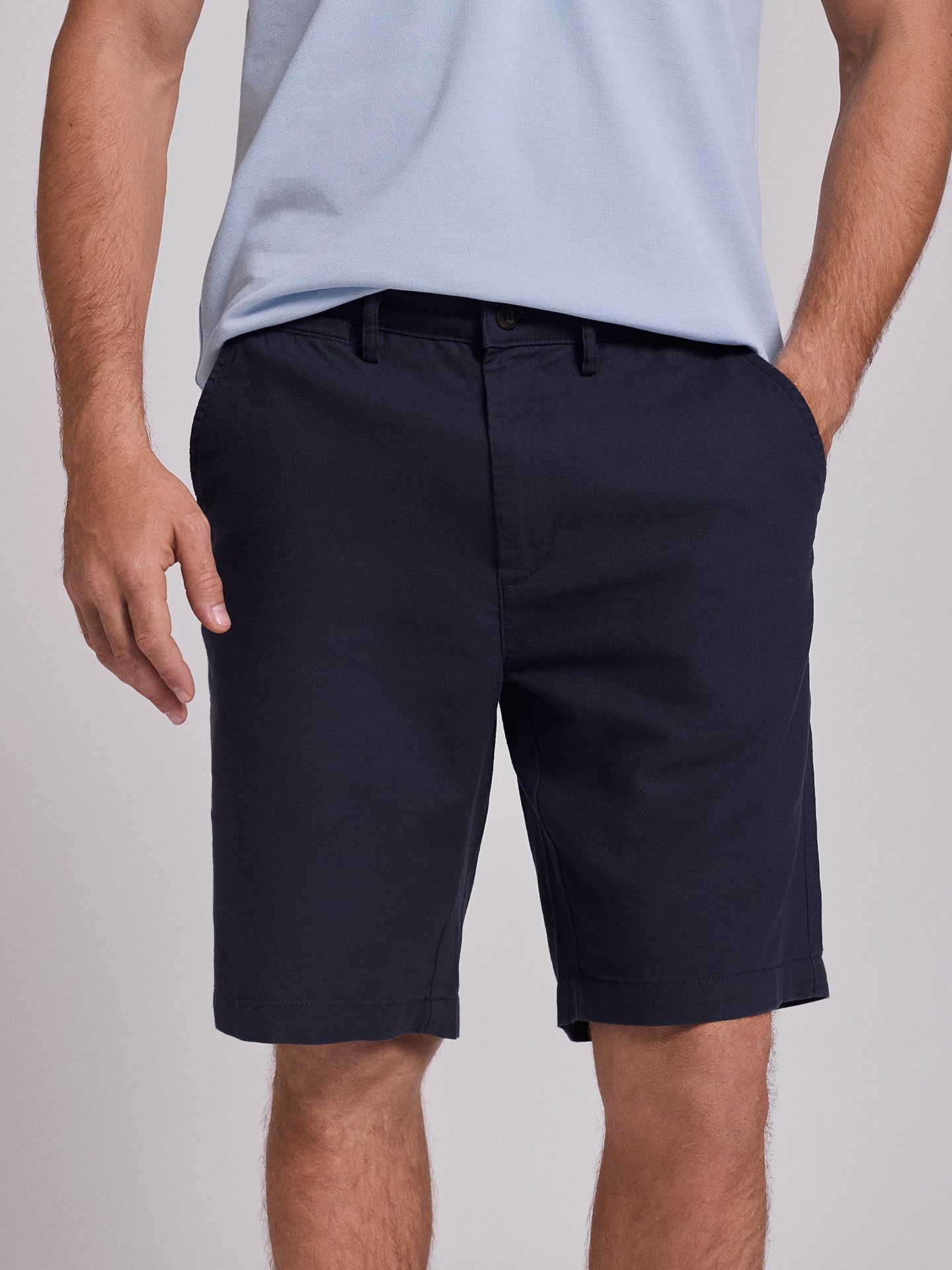 BERMUDA LINHO AZUIS REGULAR FIT MR. BLUE