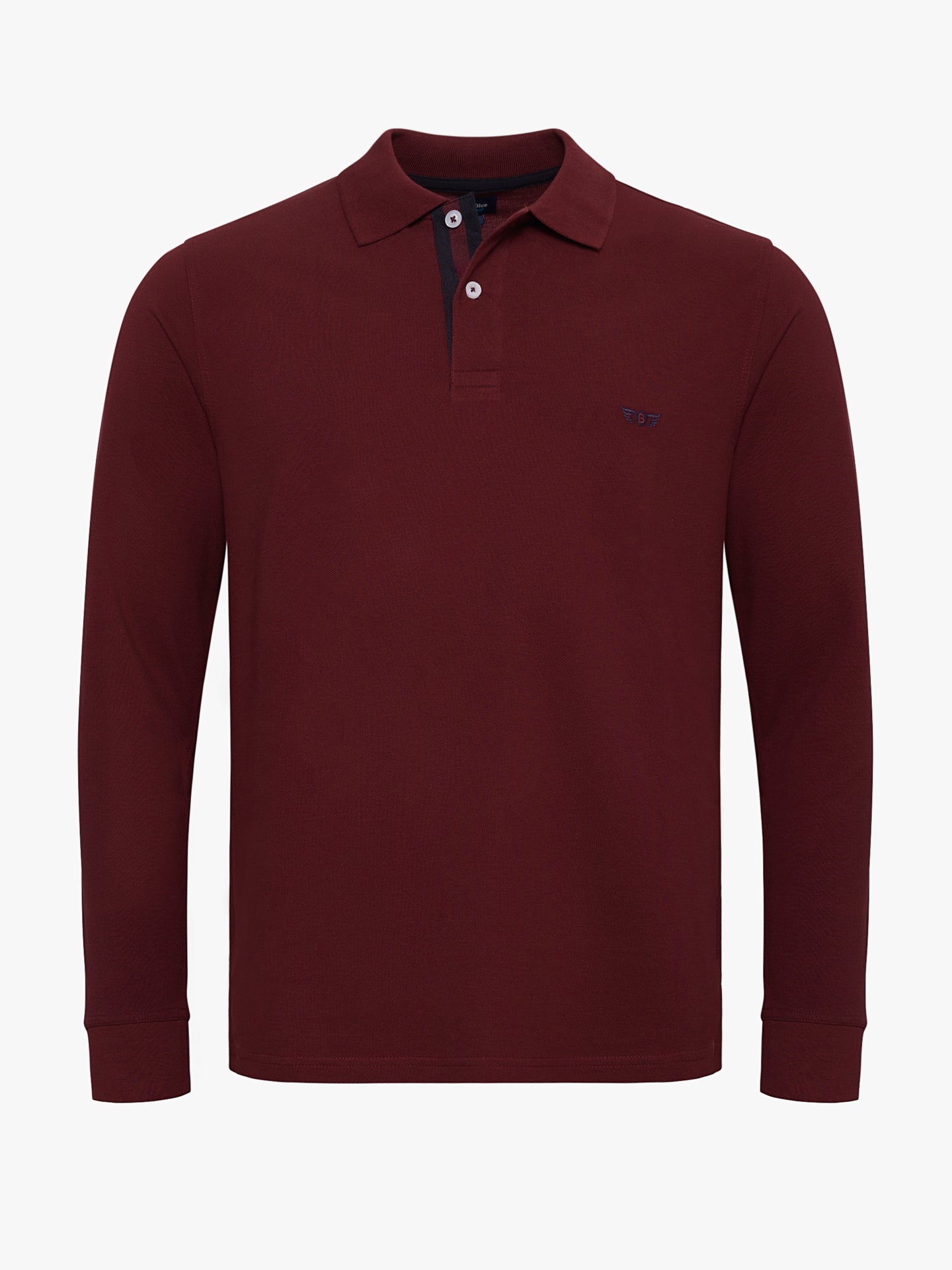POLO BORDEAUX MANGA COMPRIDA REGULAR FIT MR. BLUE