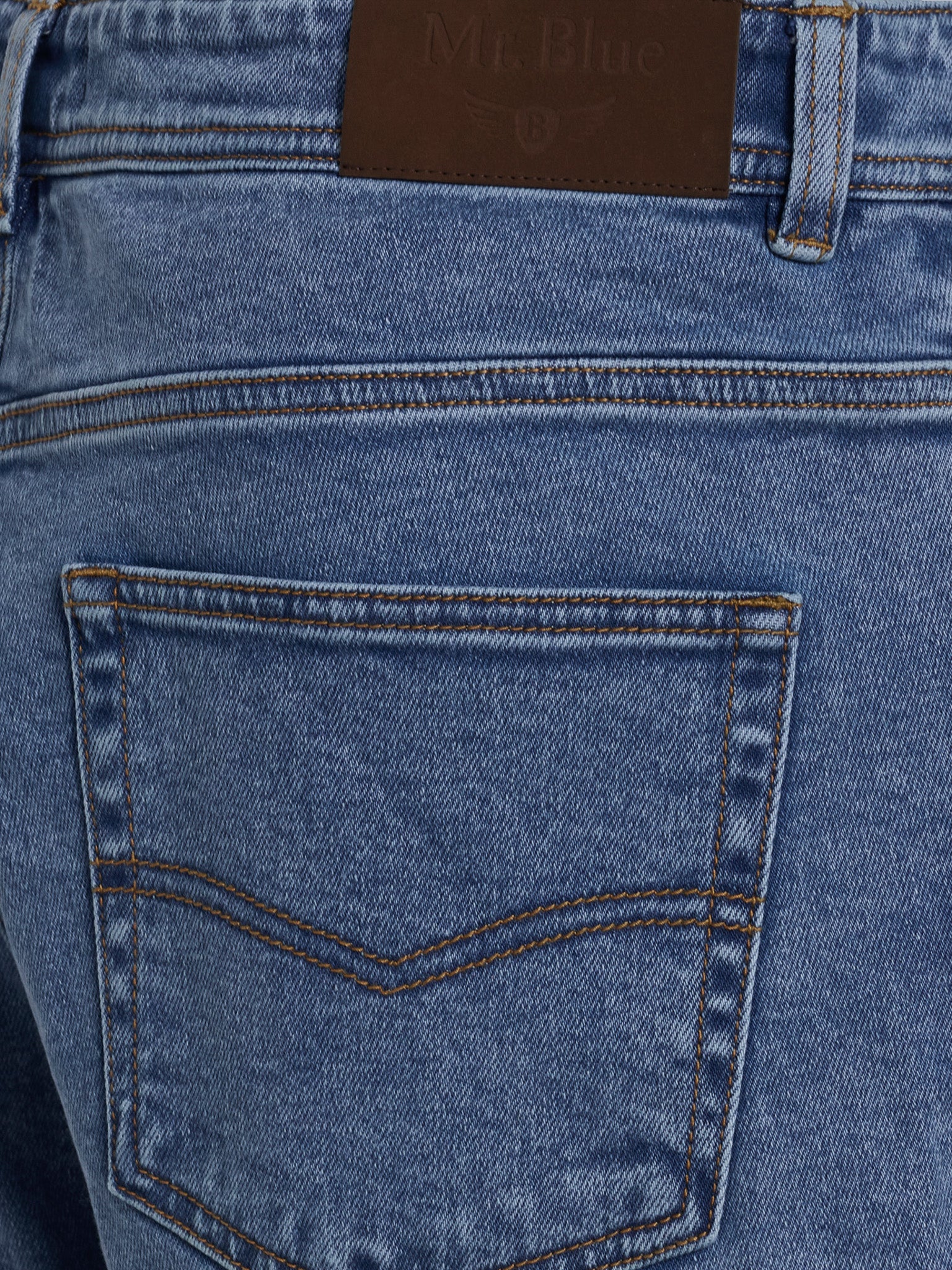 CALÇAS GANGA AZUIS REGULAR FIT MR. BLUE