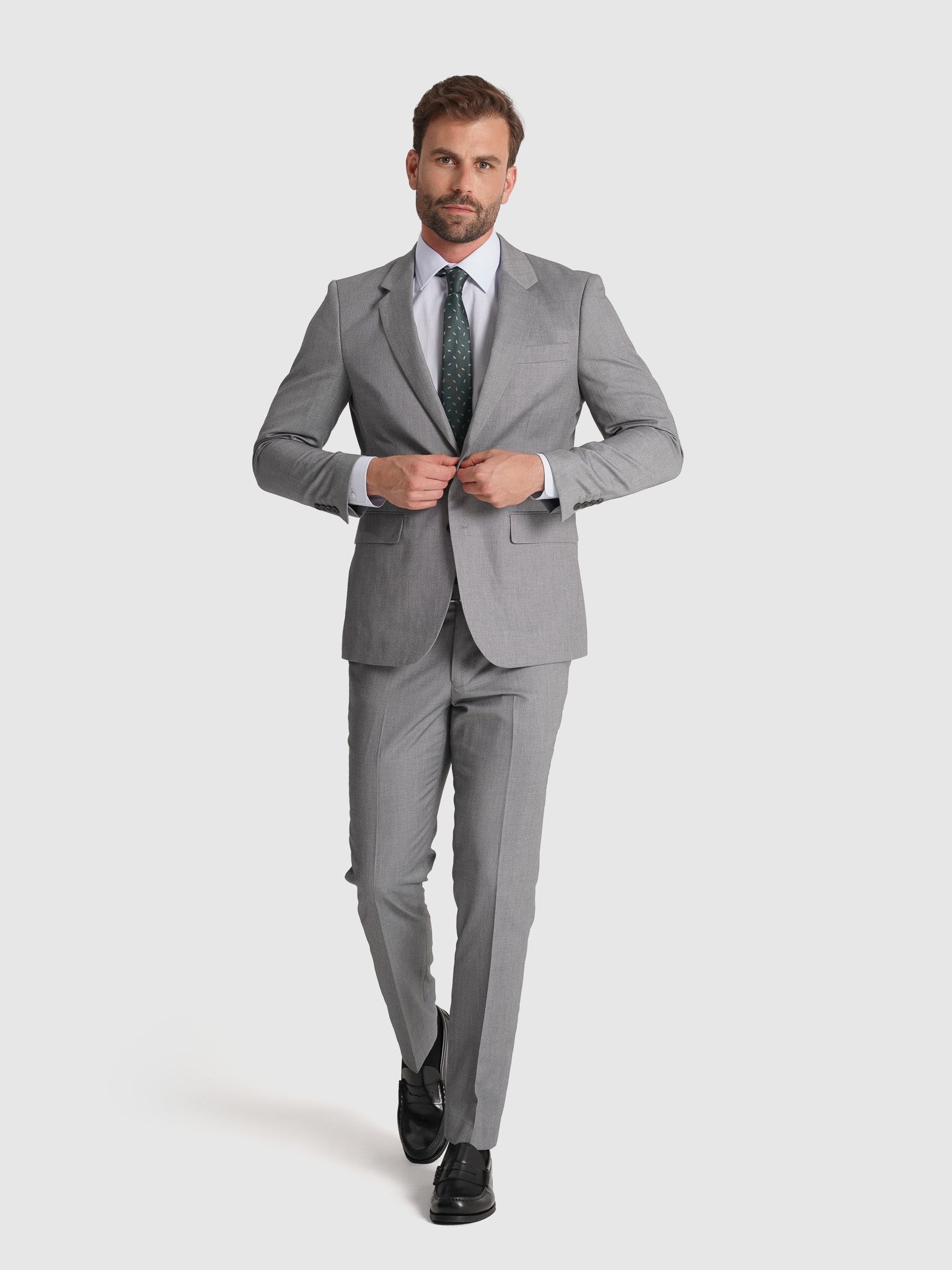 GRAY SUIT LONG SLEEVE REGULAR FIT MR. BLUE