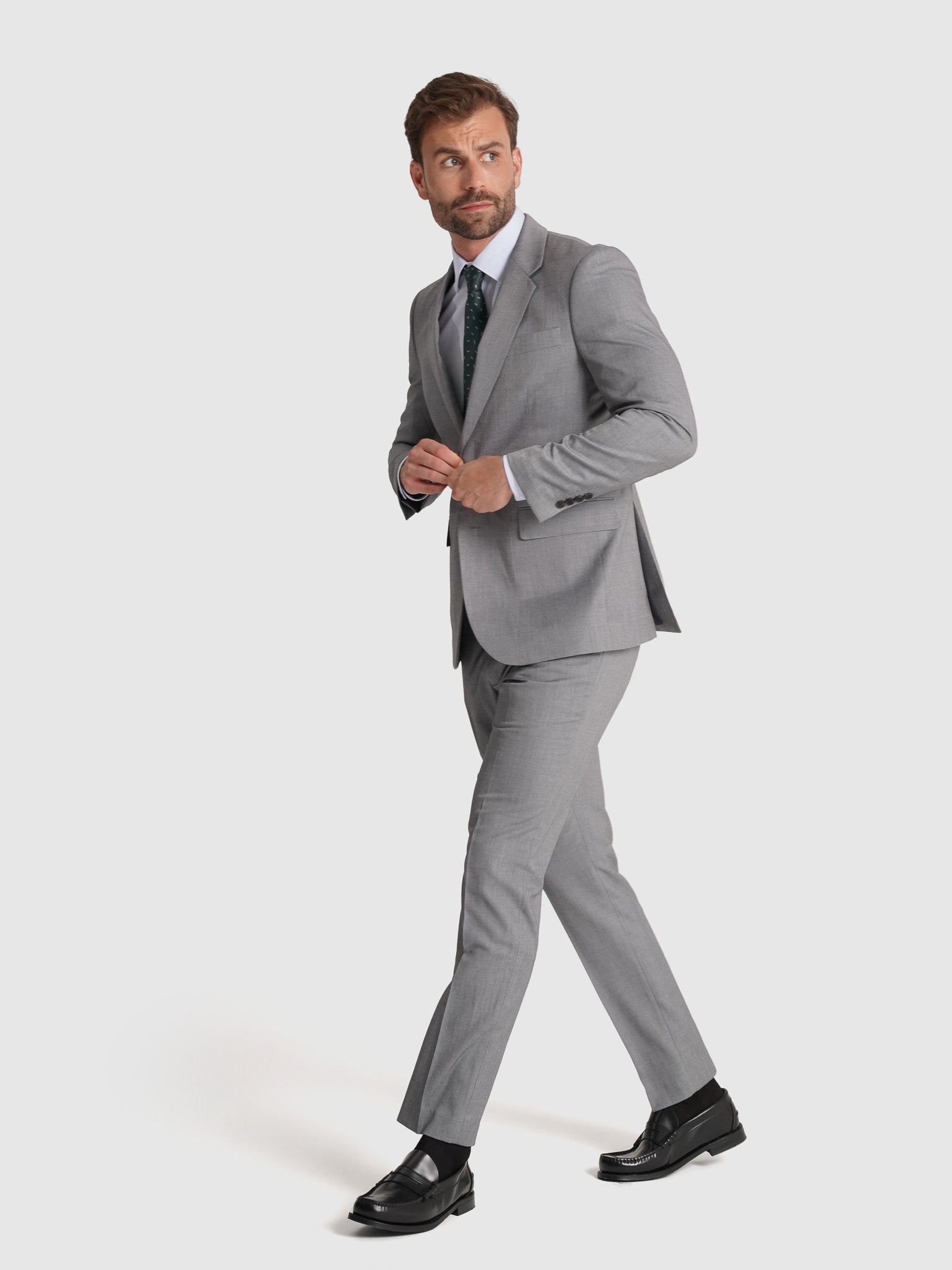 GRAY SUIT LONG SLEEVE REGULAR FIT MR. BLUE