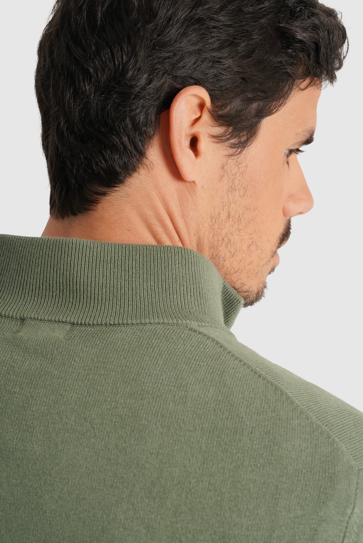 GREEN COTTON PULLOVER LONG SLEEVE REGULAR FIT MR. BLUE