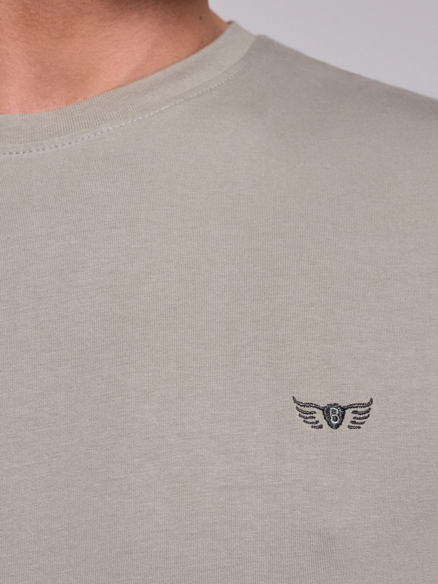 T-SHIRT ALGODÃO VERDE MANGA CURTA REGULAR FIT MR. BLUE