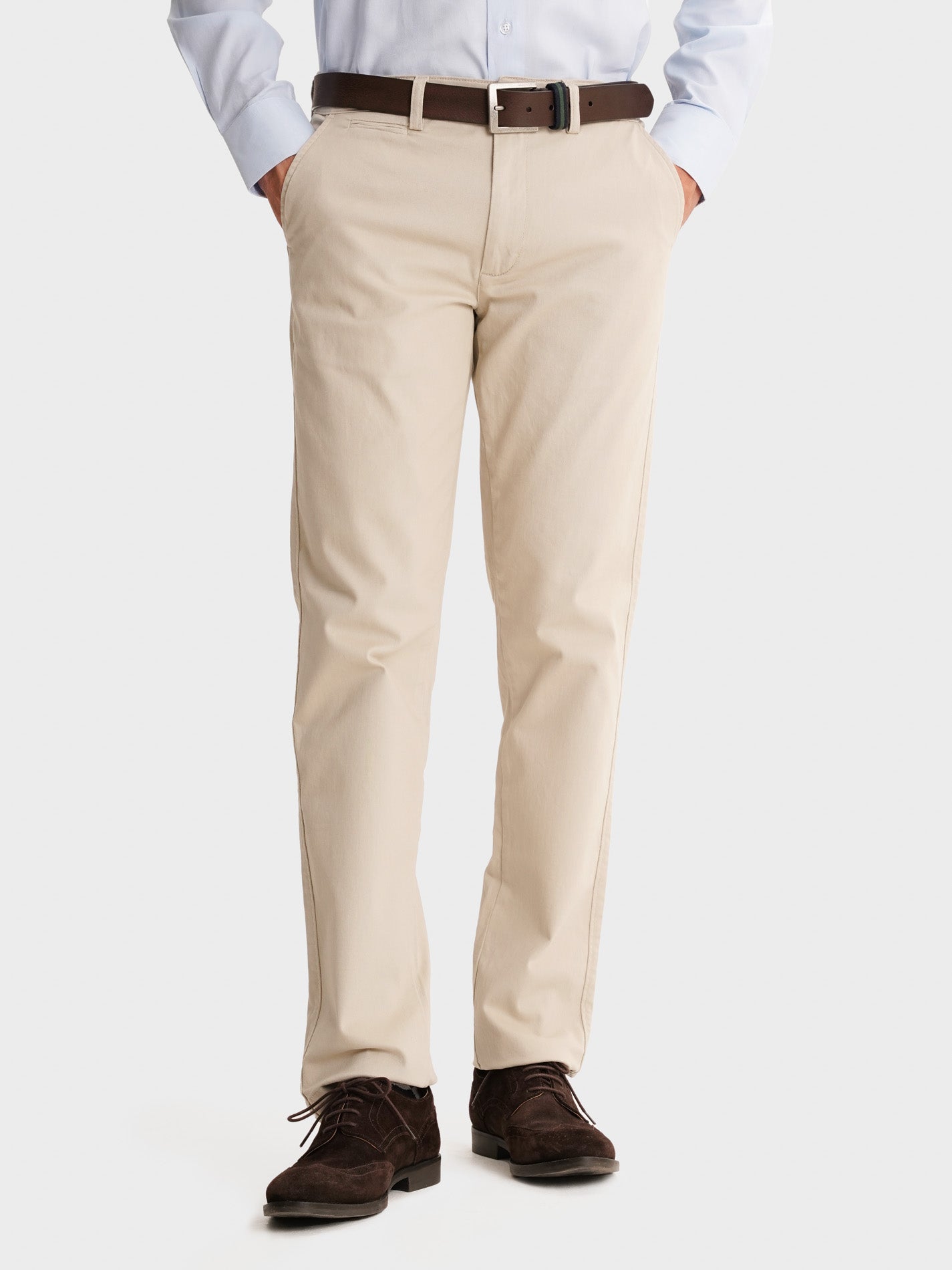 CALÇAS BEGES SLIM FIT MR. BLUE