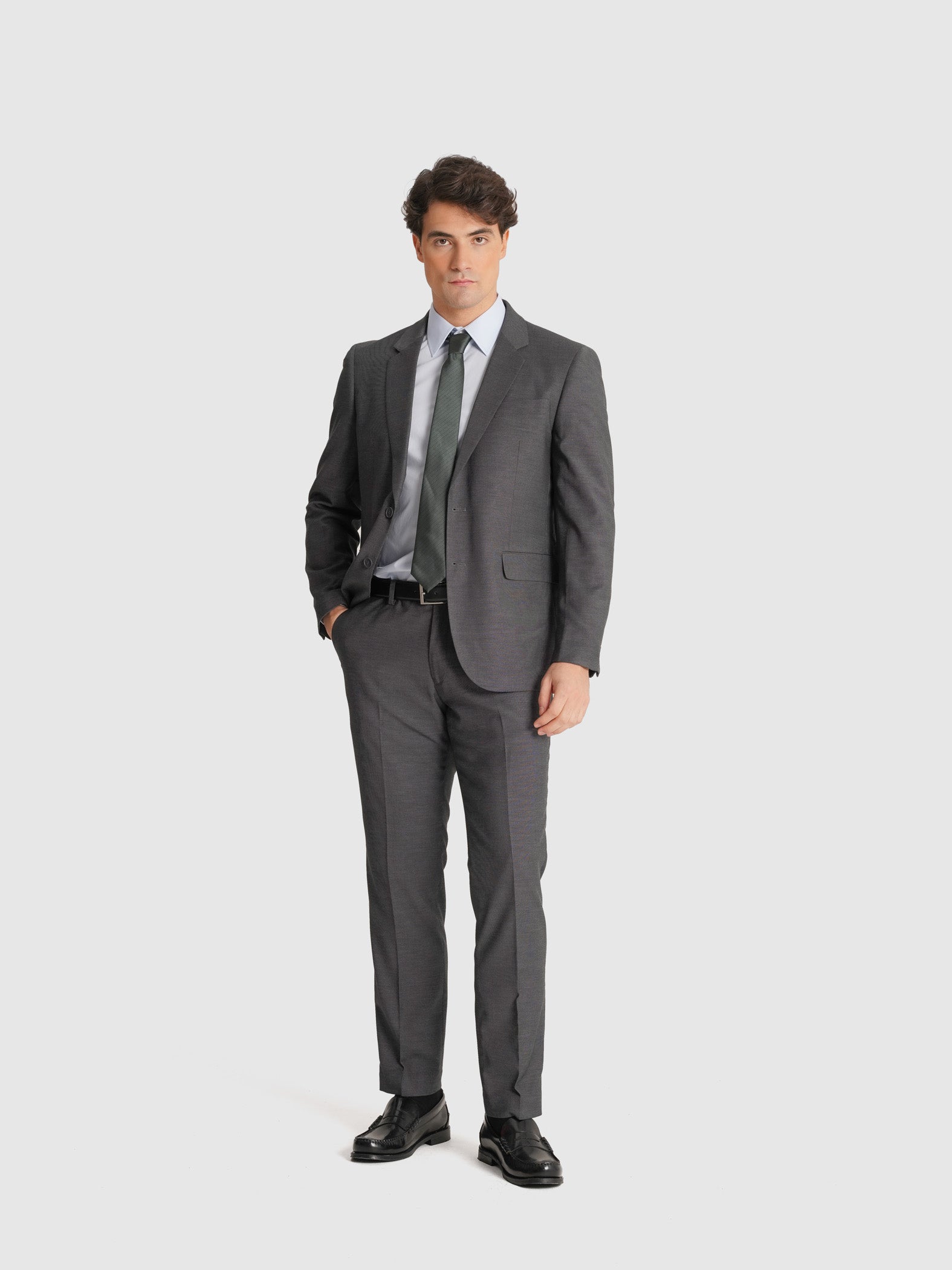 GRAY SUIT REGULAR FIT MR. BLUE
