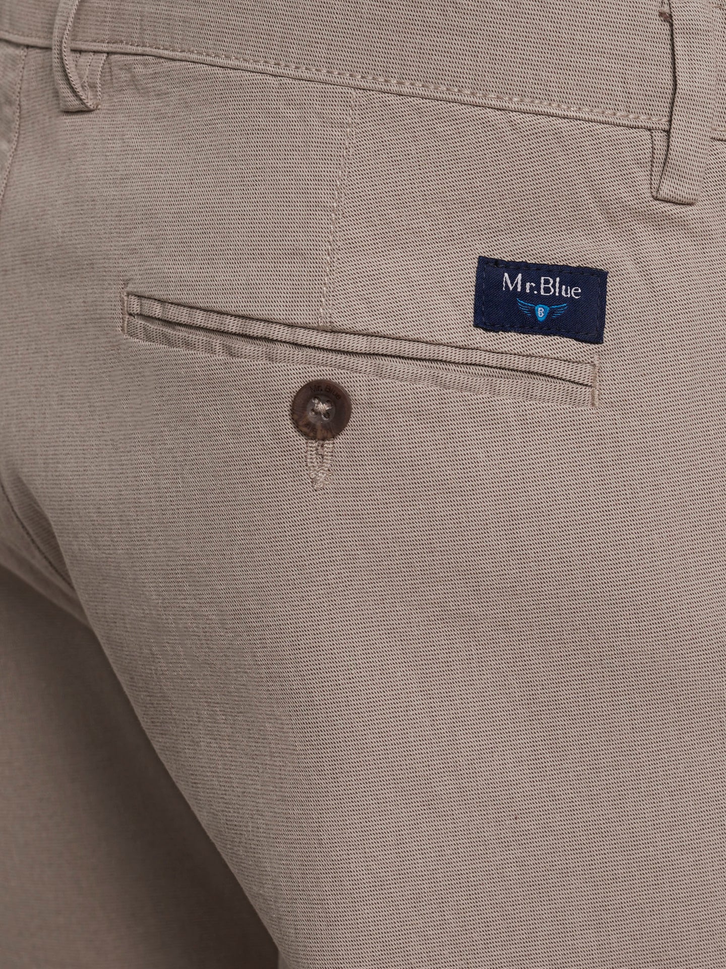 CALÇAS BEGES SLIM FIT MR. BLUE
