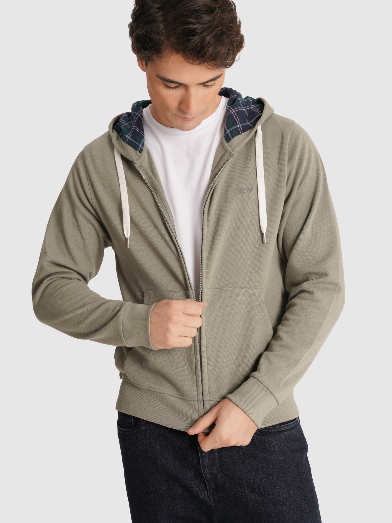 HOODIE VERDE REGULAR FIT MR. BLUE