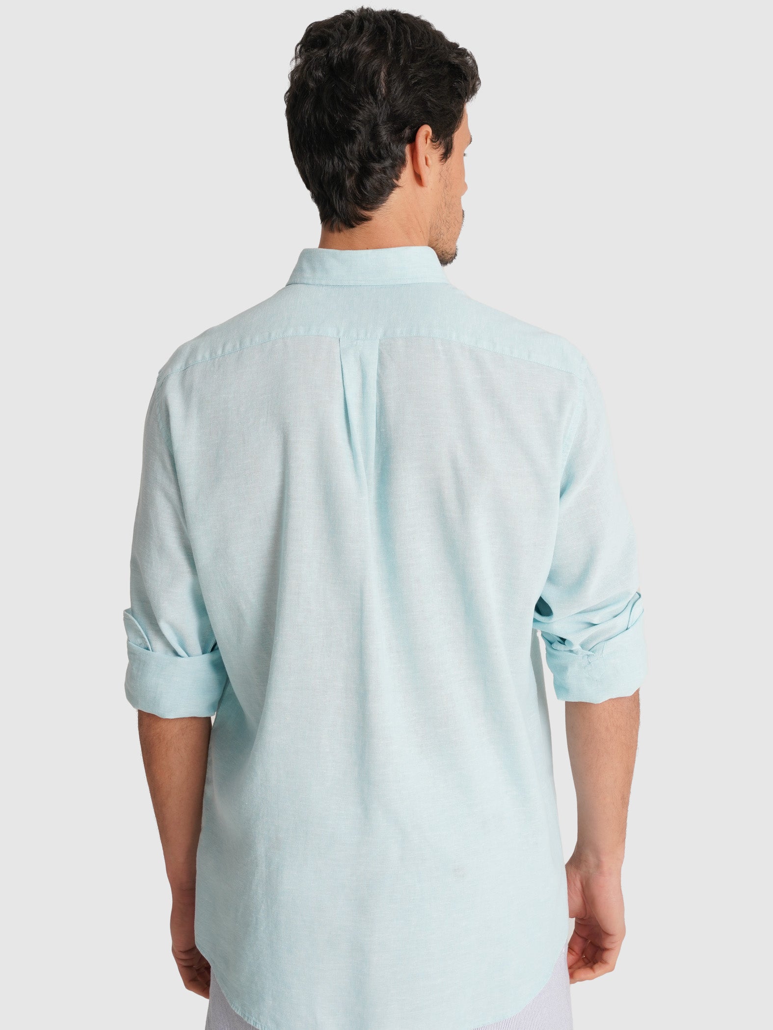 CAMISA AZUL MANGA COMPRIDA REGULAR FIT MR. BLUE