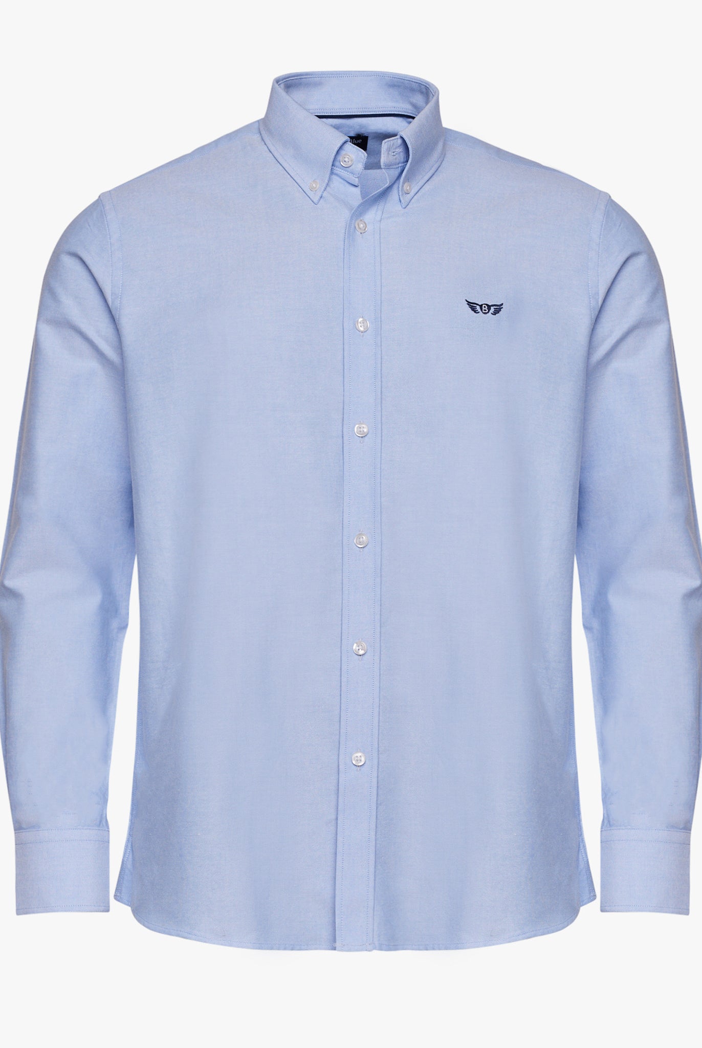 Camisa Algodão Azul Manga Comprida Regular Fit Mr. Blue