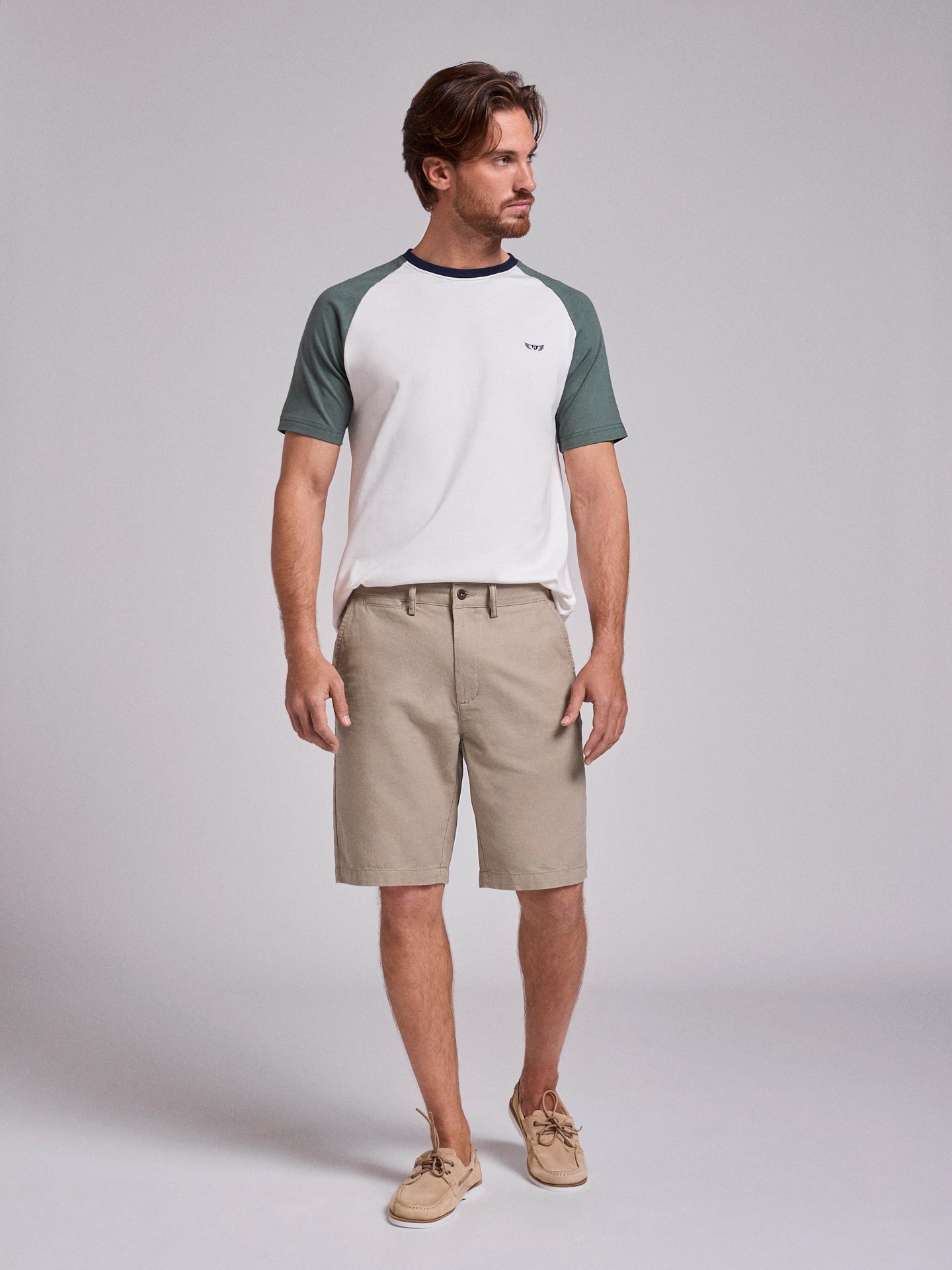 Bermuda Linho Verdes Regular Fit Mr. Blue