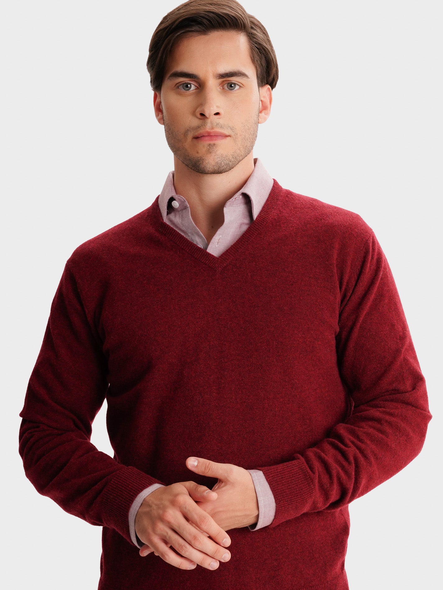 PULLOVER GROSSO VERMELHO COM COTOVELEIRA REGULAR FIT MR. BLUE