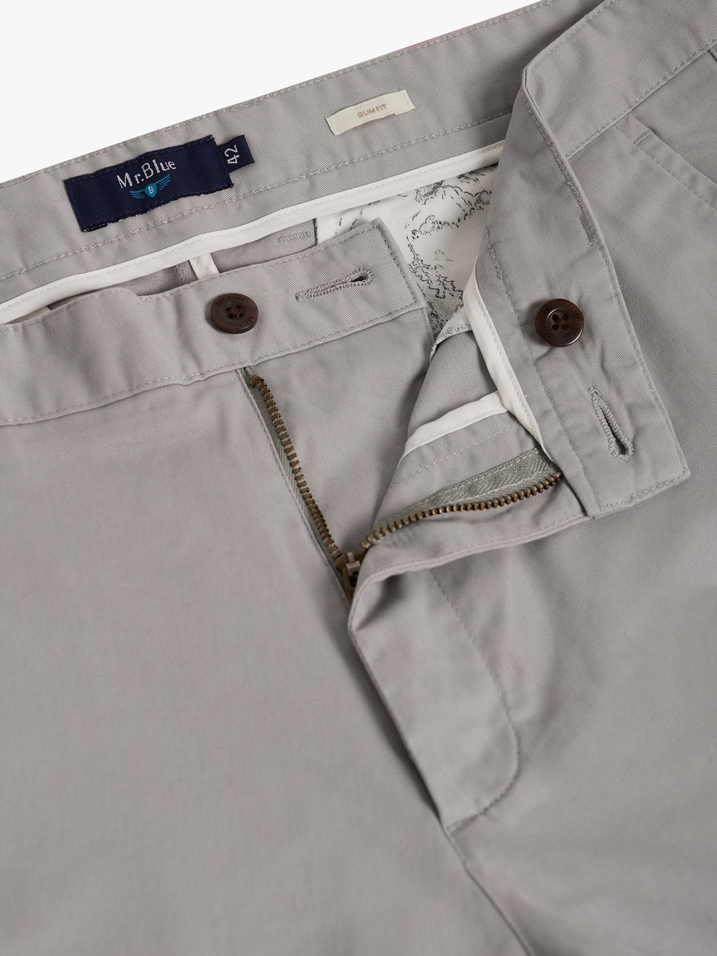 CALÇAS CINZENTAS SLIM FIT MR. BLUE