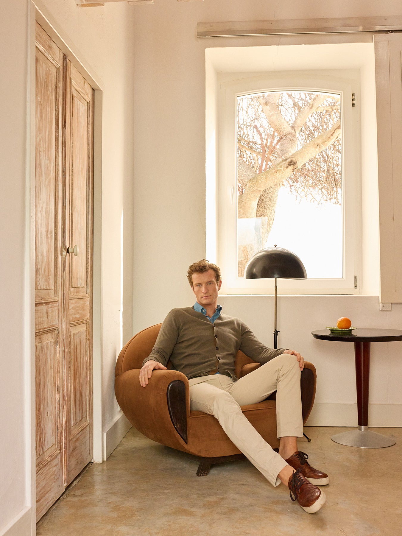 Calças Chinos Slim Fit Twill Beges Mr. Blue