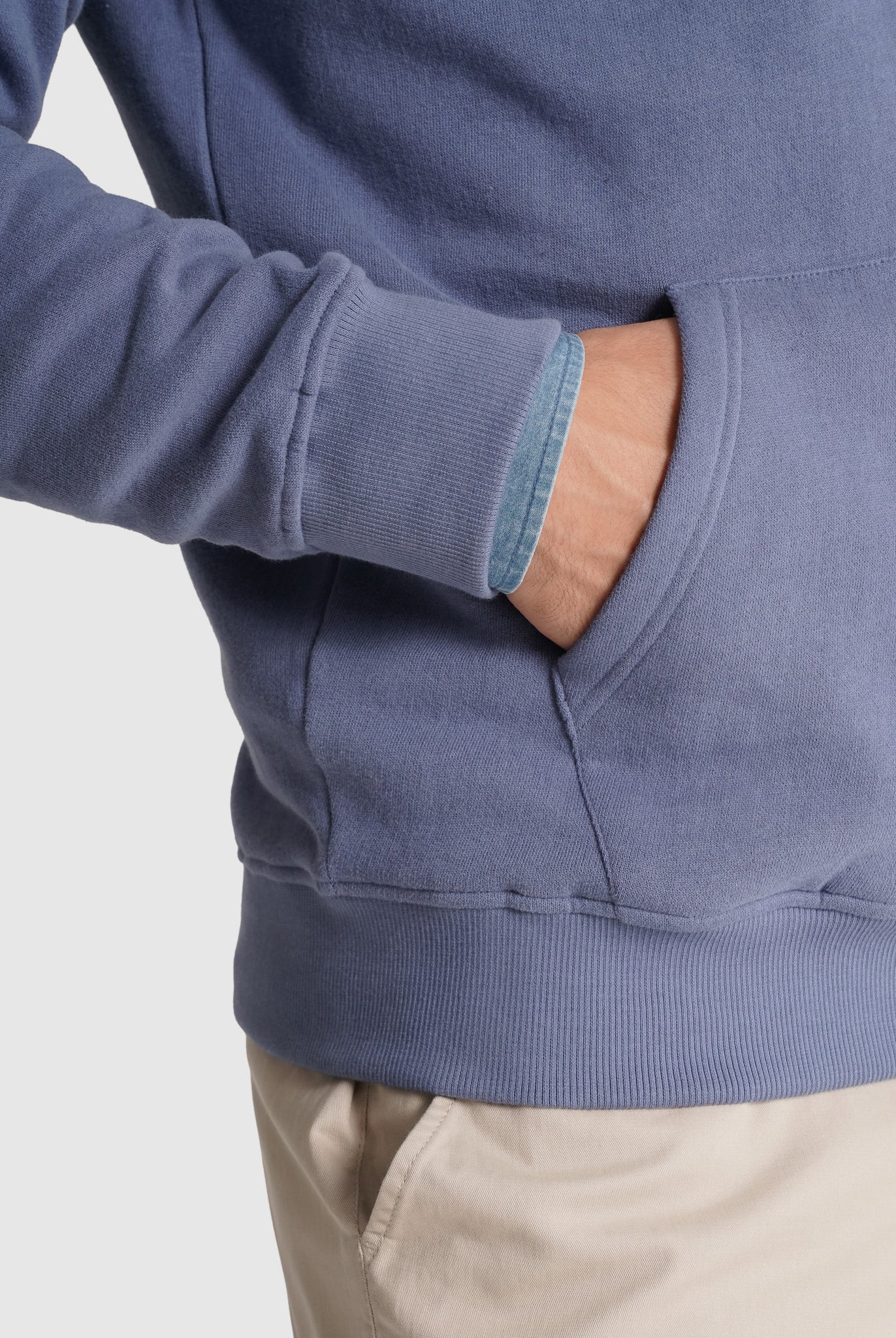 Hoodie Algodão Azul Manga Comprida Regular Fit Mr. Blue