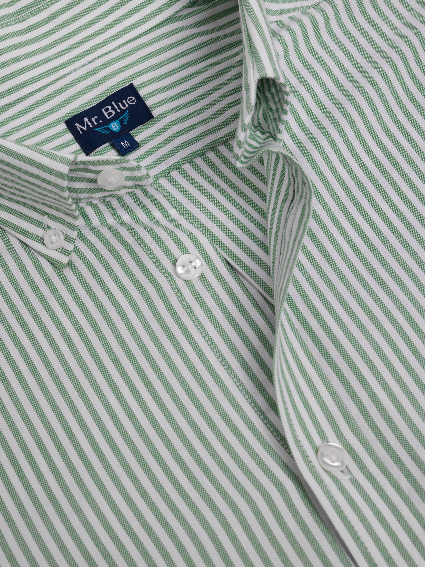 CAMISA ALGODÃO VERDE MANGA COMPRIDA REGULAR FIT MR. BLUE
