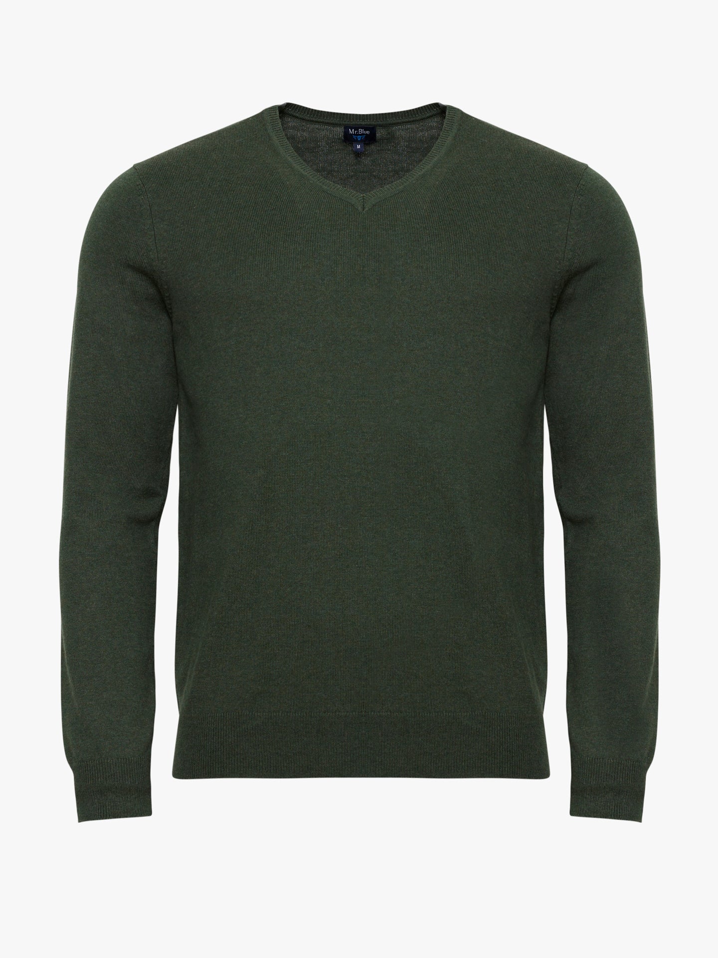 PULLOVER FINO VERDE COM COTOVELEIRA REGULAR FIT MR. BLUE
