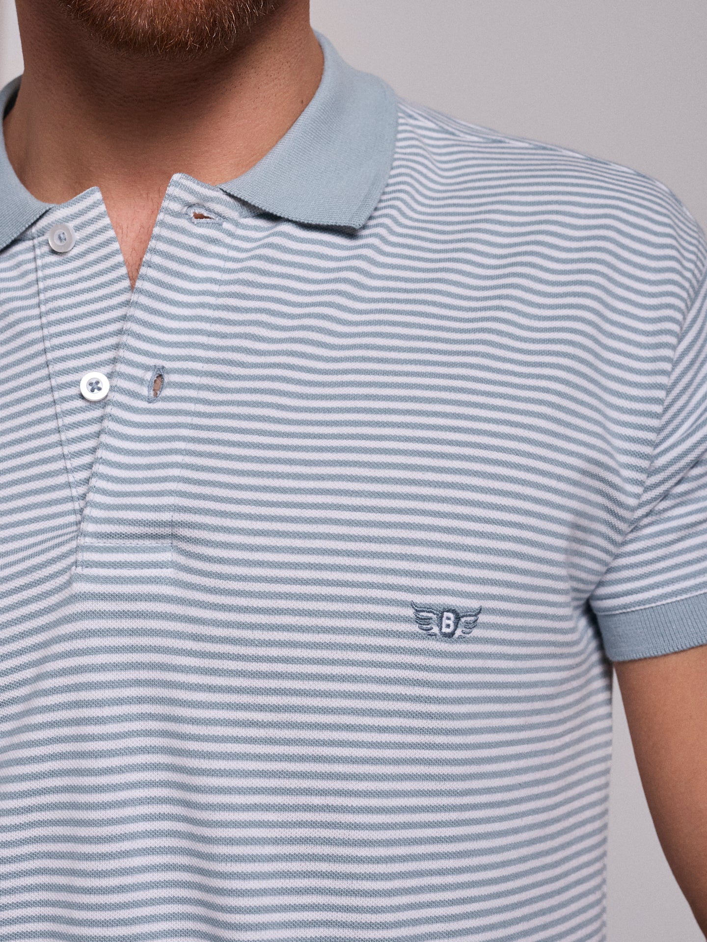 POLO AZUL MANGA CURTA REGULAR FIT MR. BLUE