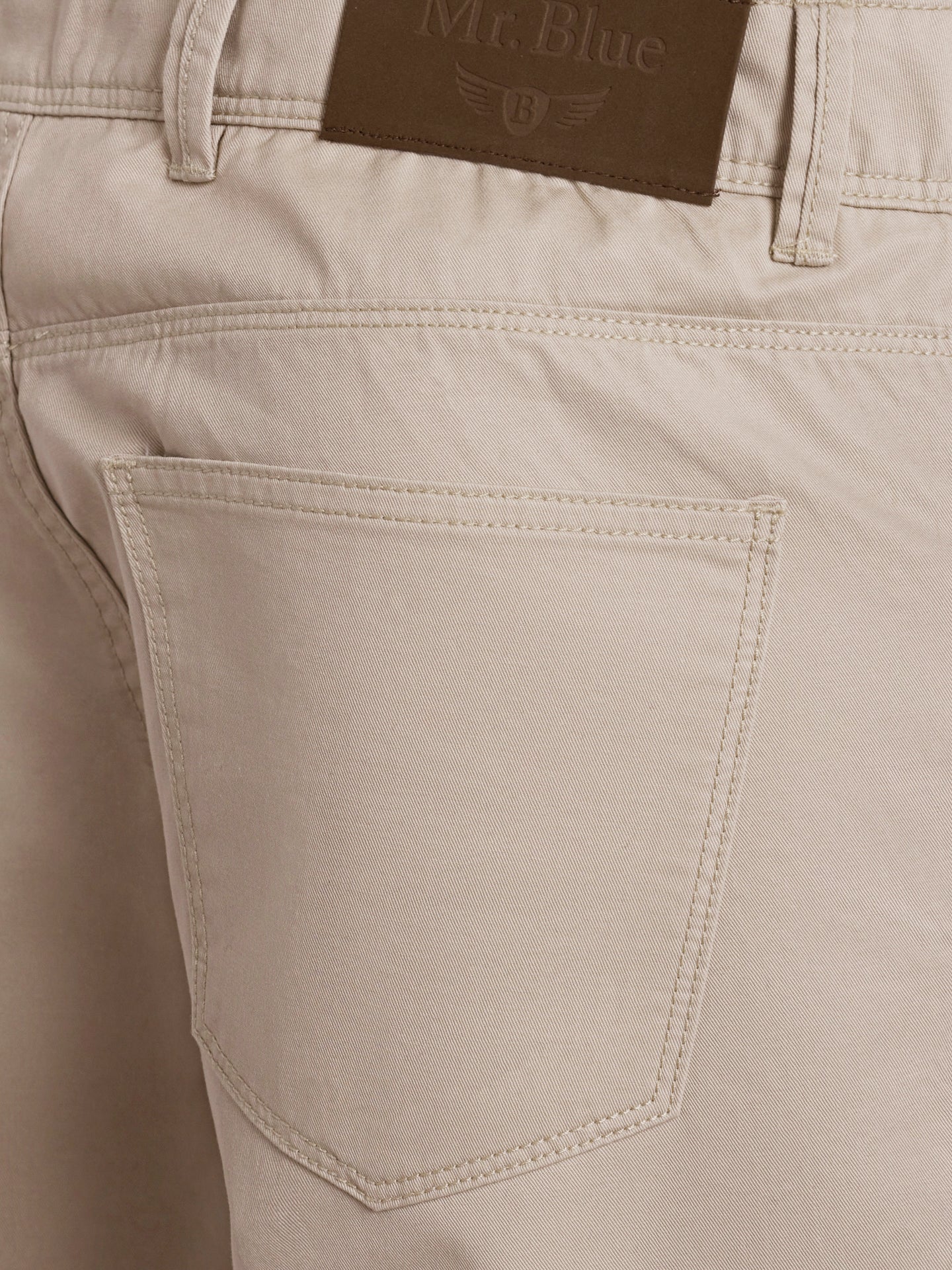 Calças Chinos Regular Fit Twill Beges Mr. Blue