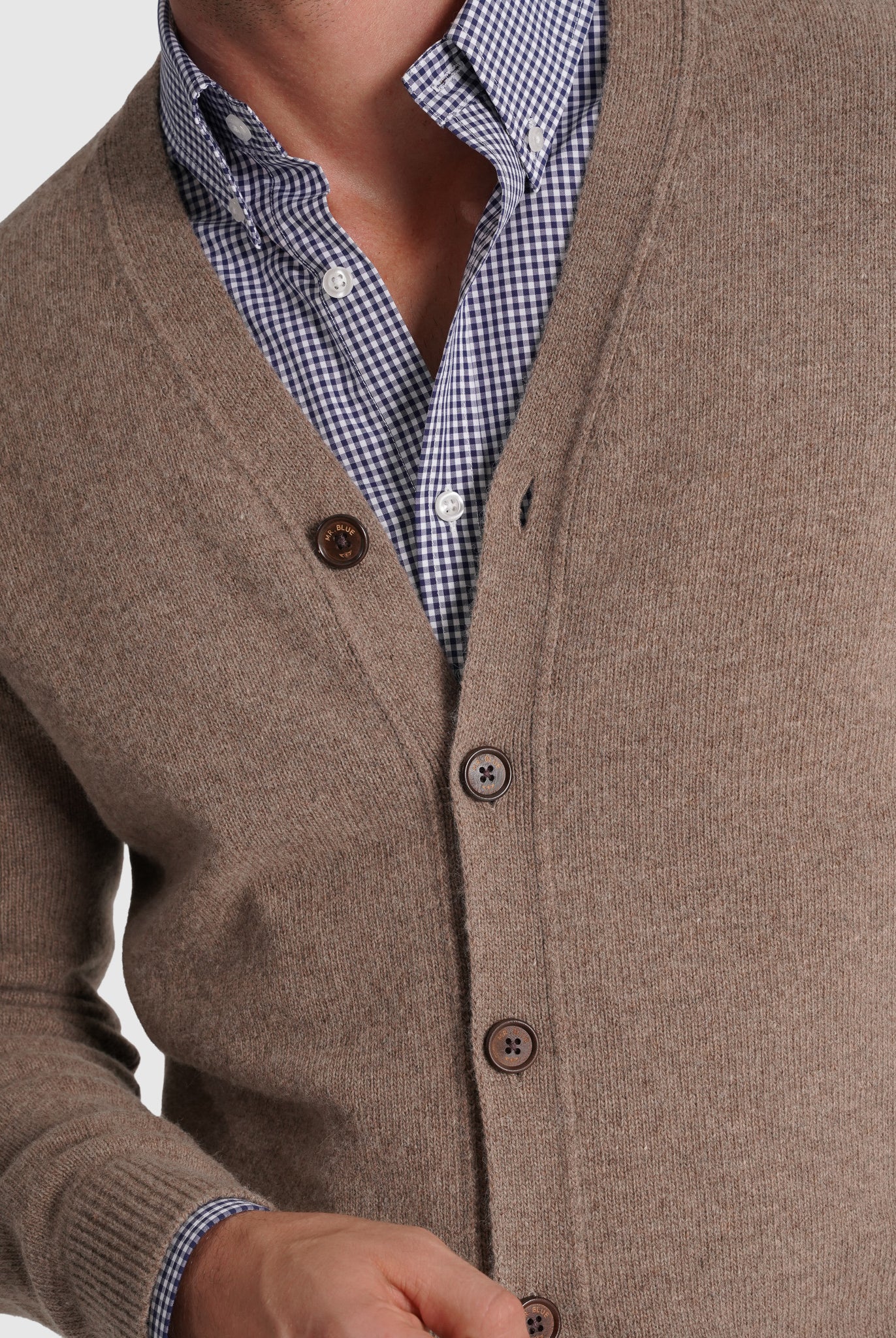 Pullover Lã Bege Manga Comprida Regular Fit Mr. Blue