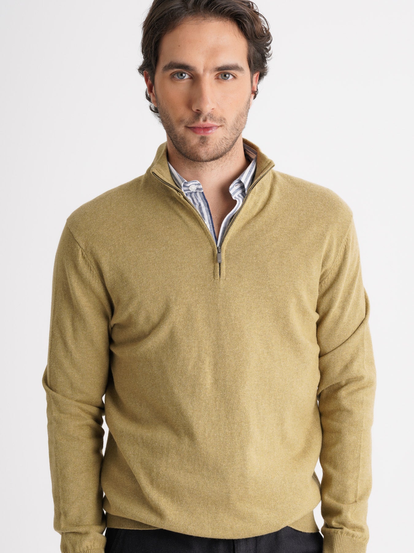 Pullover Caxemira Fino Verde Mr. Blue