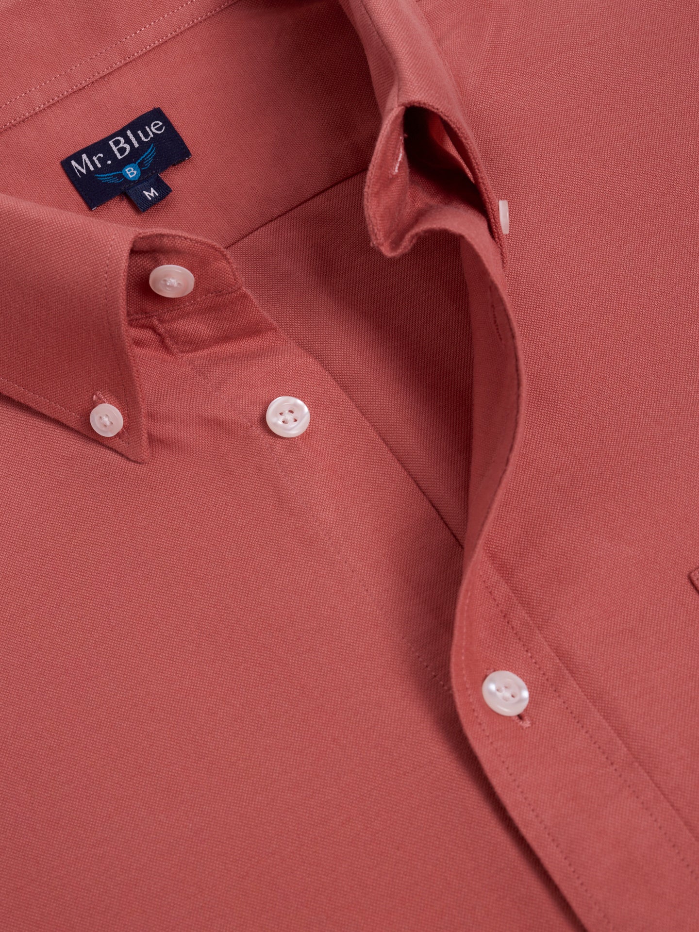 CAMISA ALGODÃO VERMELHA MANGA COMPRIDA REGULAR FIT MR. BLUE