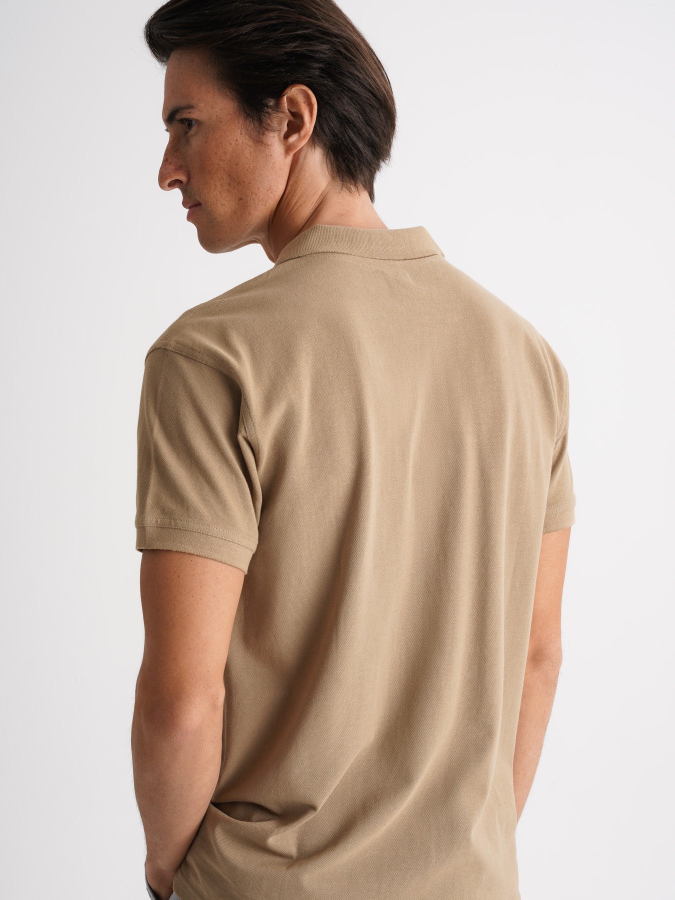 Polo Regular Fit Piquet Bege Mr. Blue