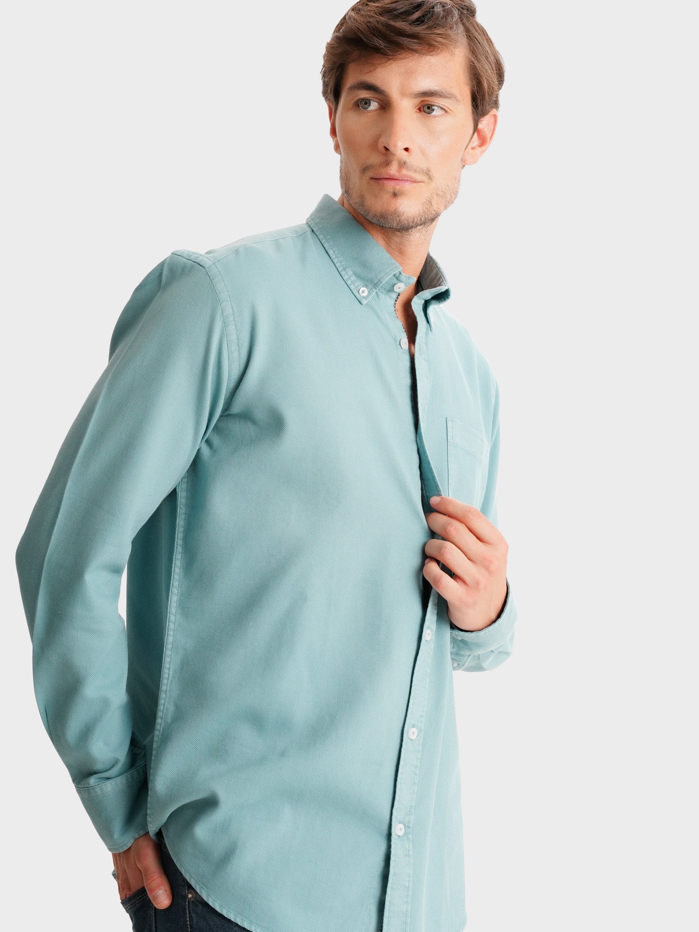 CAMISA VERDE REGULAR FIT MR. BLUE