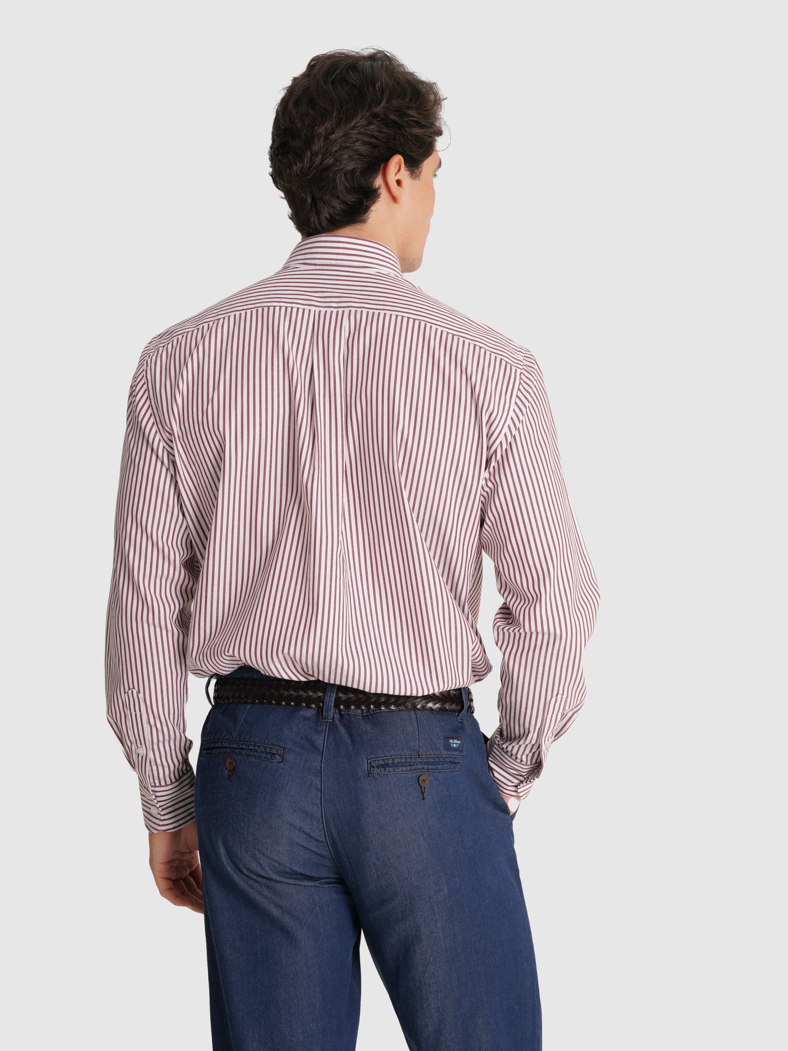 CAMISA OXFORD VERMELHA MANGA COMPRIDA REGULAR FIT MR. BLUE