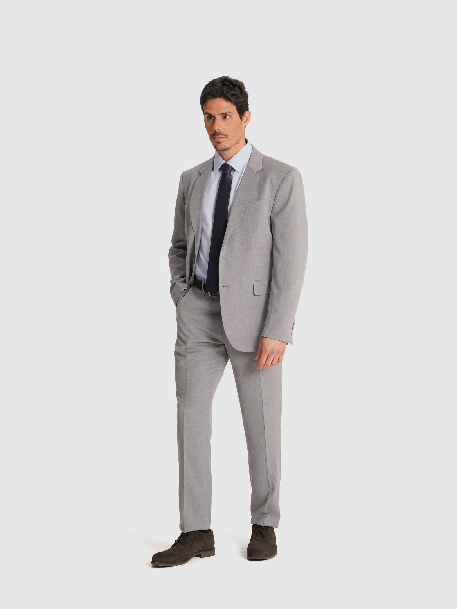 FATO CINZENTO MANGA COMPRIDA REGULAR FIT MR. BLUE