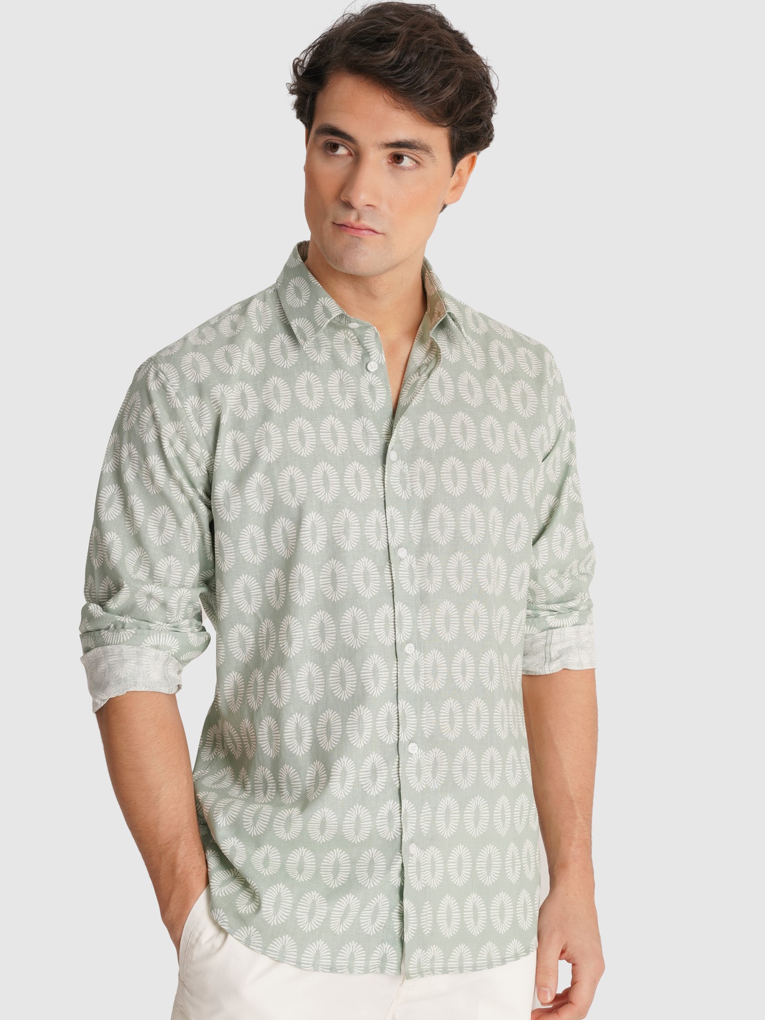 CAMISA AZUL MANGA COMPRIDA REGULAR FIT MR. BLUE