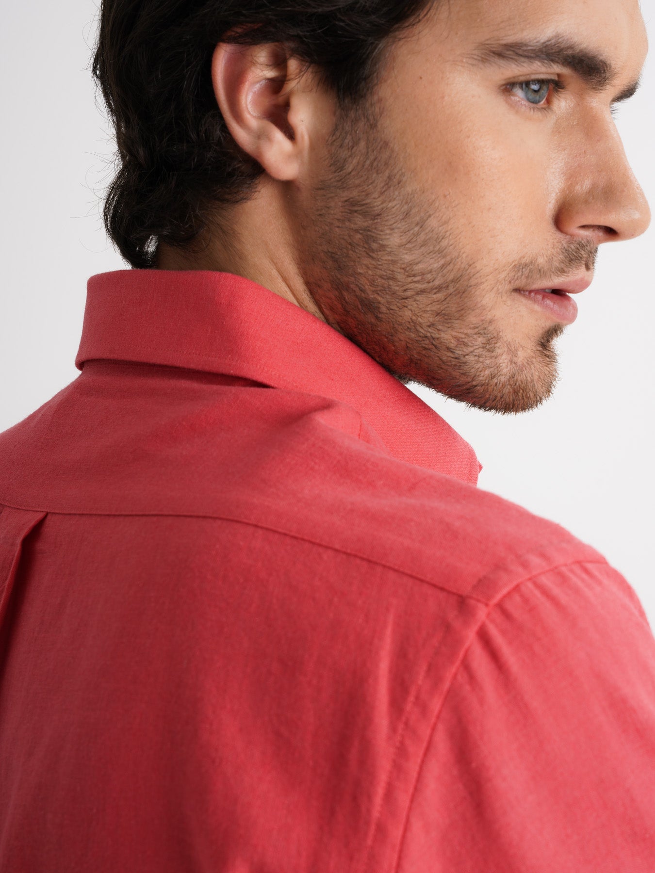 Camisa Regular Fit Linho Rosa Mr. Blue