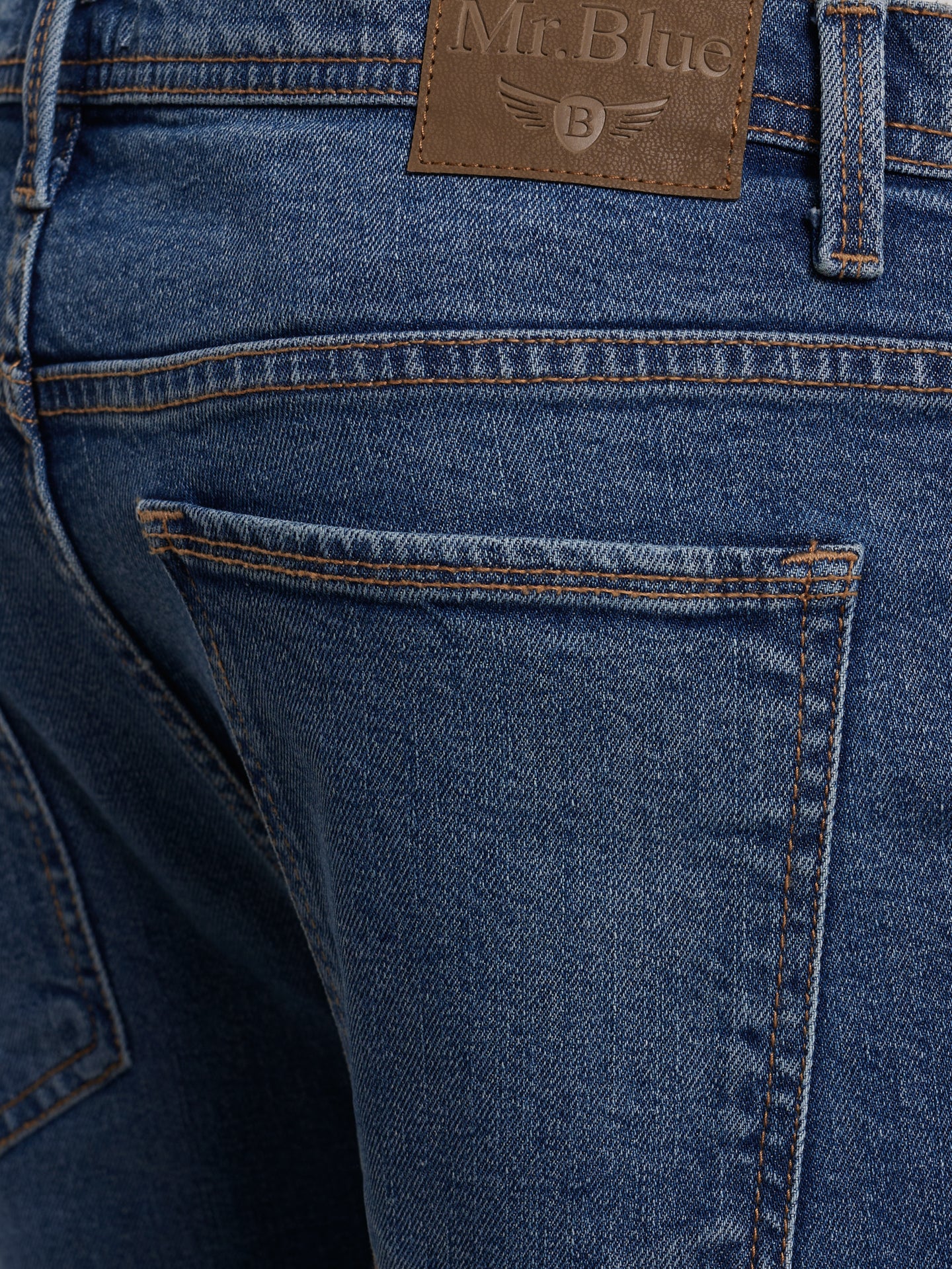 CALÇAS GANGA AZUIS SLIM FIT MR. BLUE