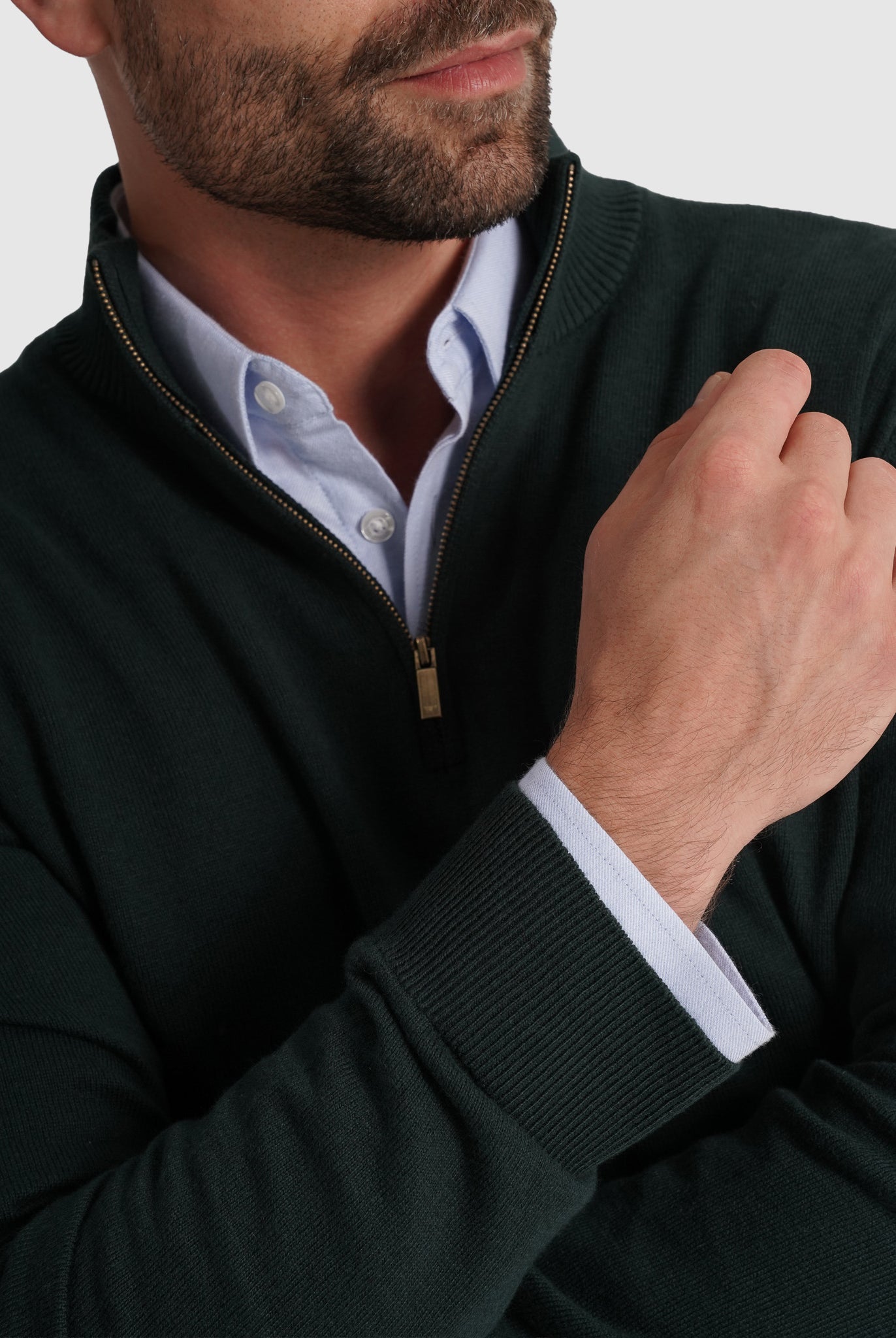 Pullover Caxemira Verde Manga Comprida Regular Fit Mr. Blue