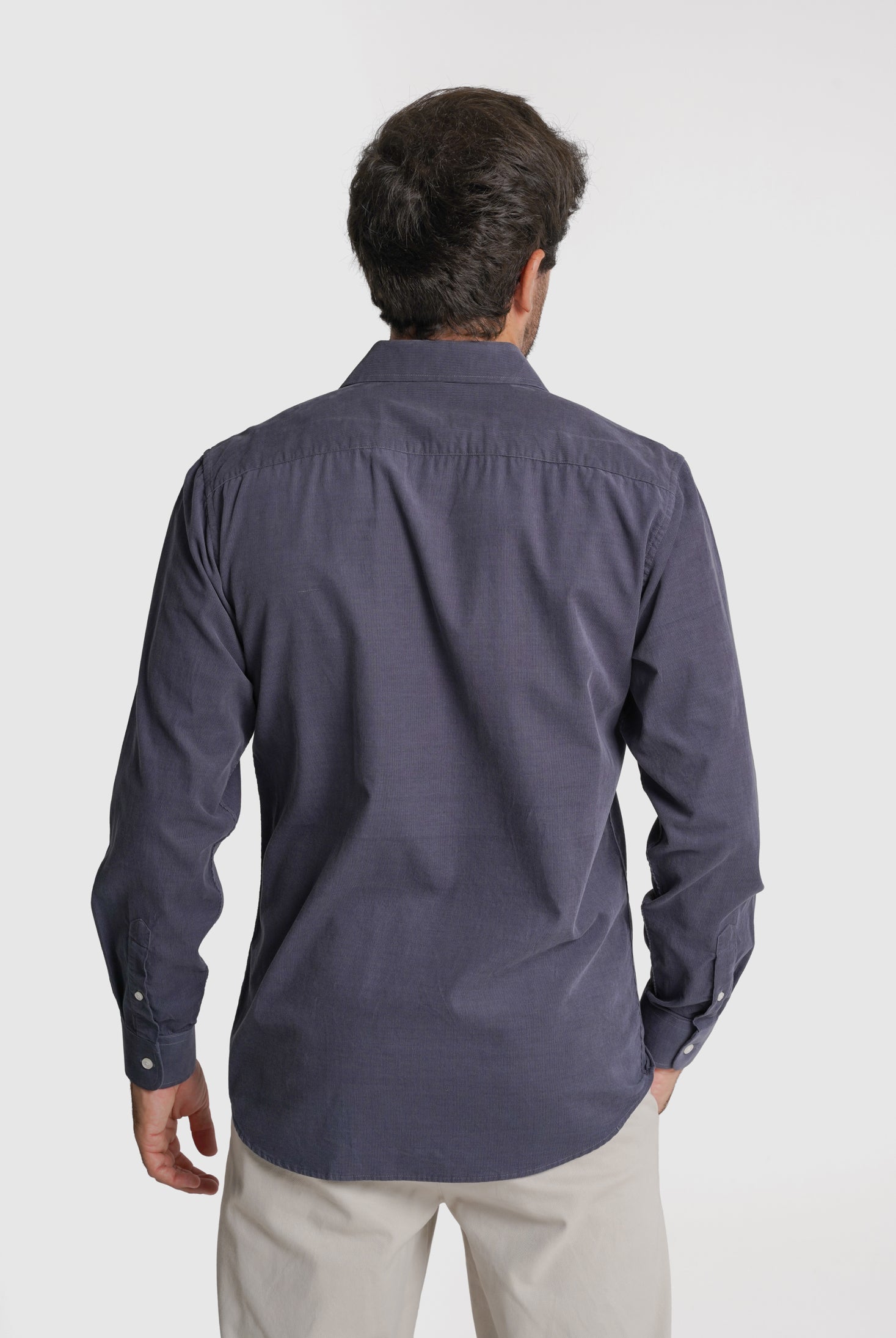 CAMISA ALGODÃO TAILORED FIT AZUL LISA MR. BLUE