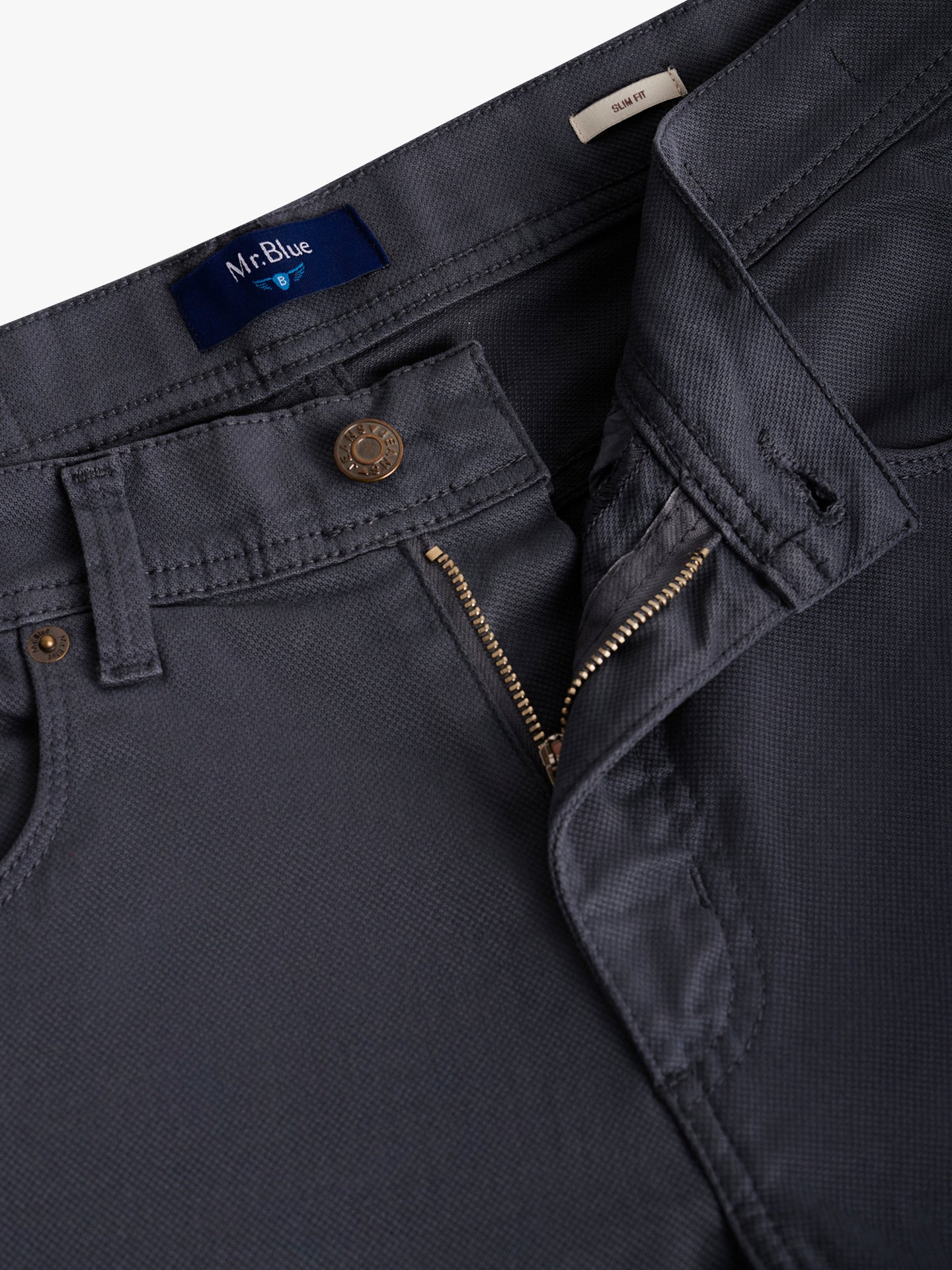 CALÇAS CINZENTAS SLIM FIT MR. BLUE