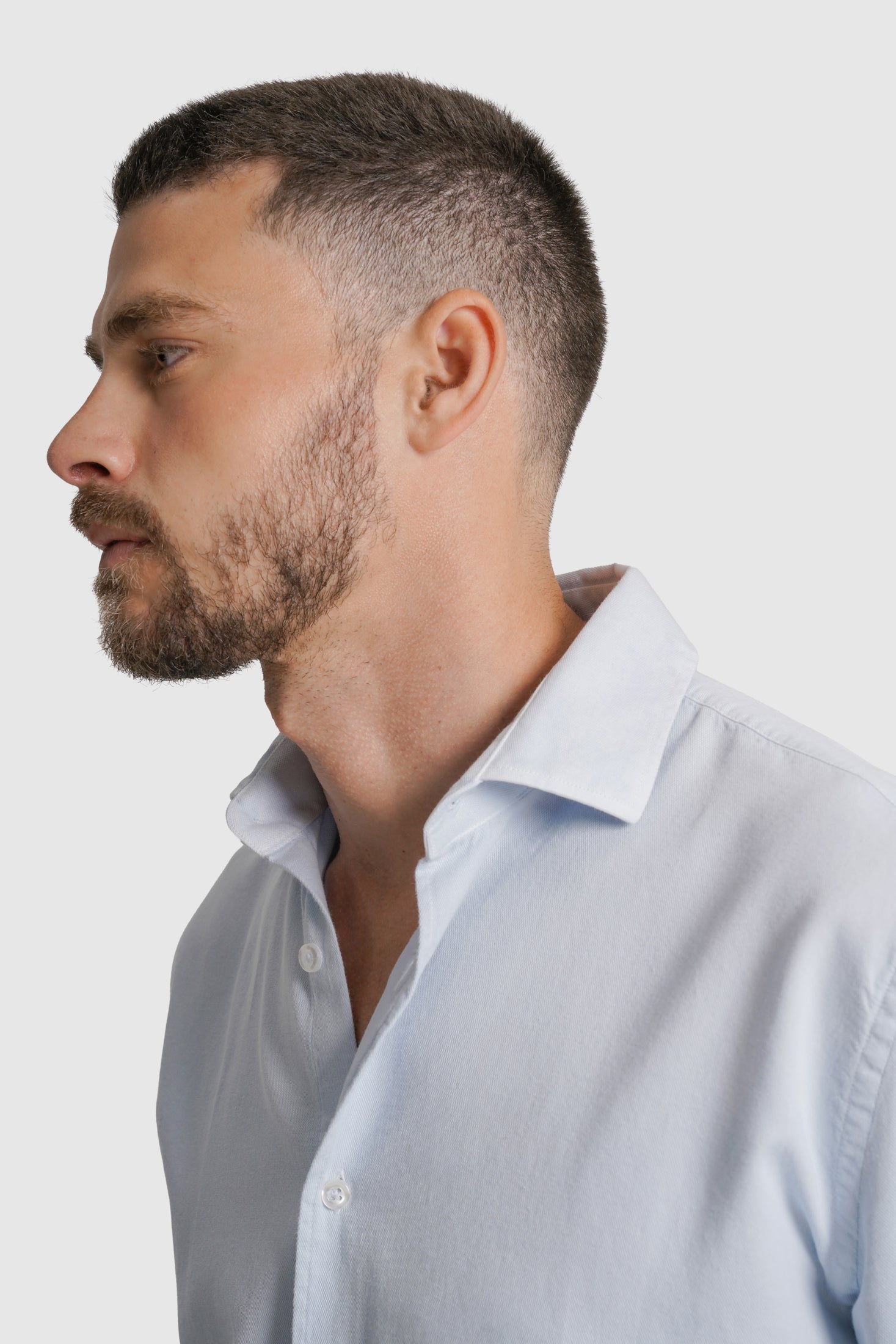 CAMISA ALGODÃO REGULAR FIT AZUL LISA MARK BELLUCCI
