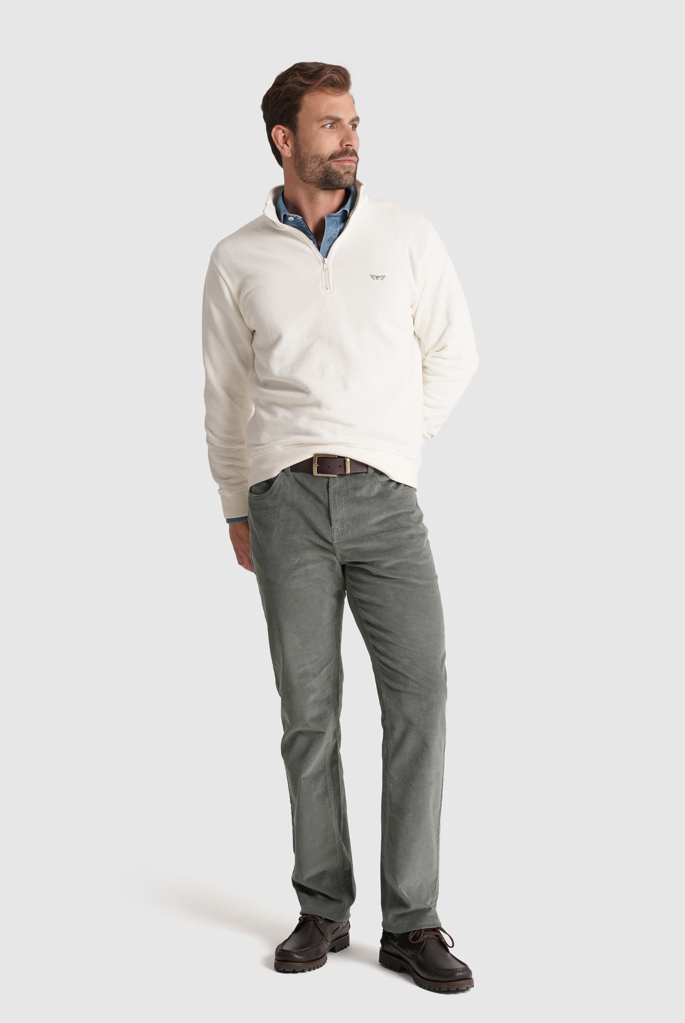 Hoodie Algodão Branco Manga Comprida Regular Fit Mr. Blue