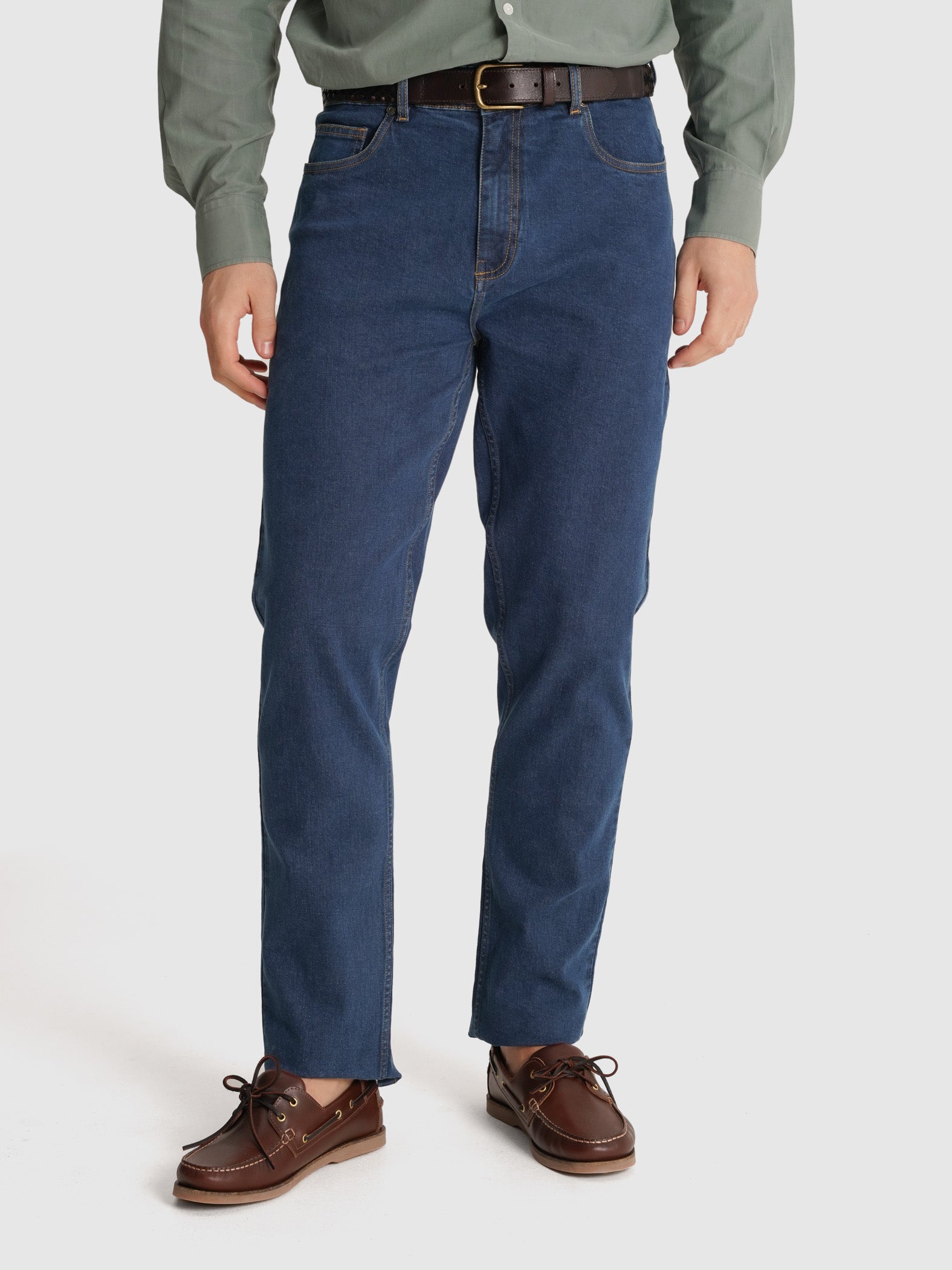 CALÇAS GANGA AZUIS REGULAR FIT MR. BLUE