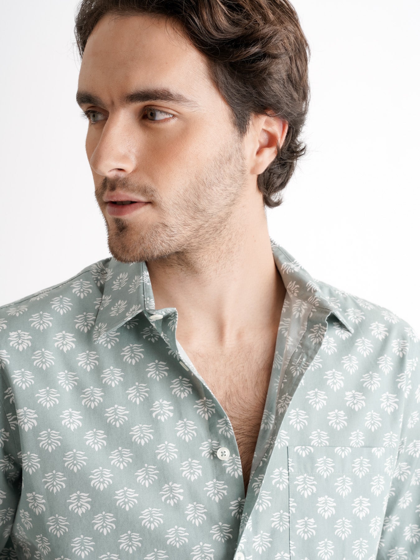 Camisa Regular Fit Popeline Verde Mr. Blue
