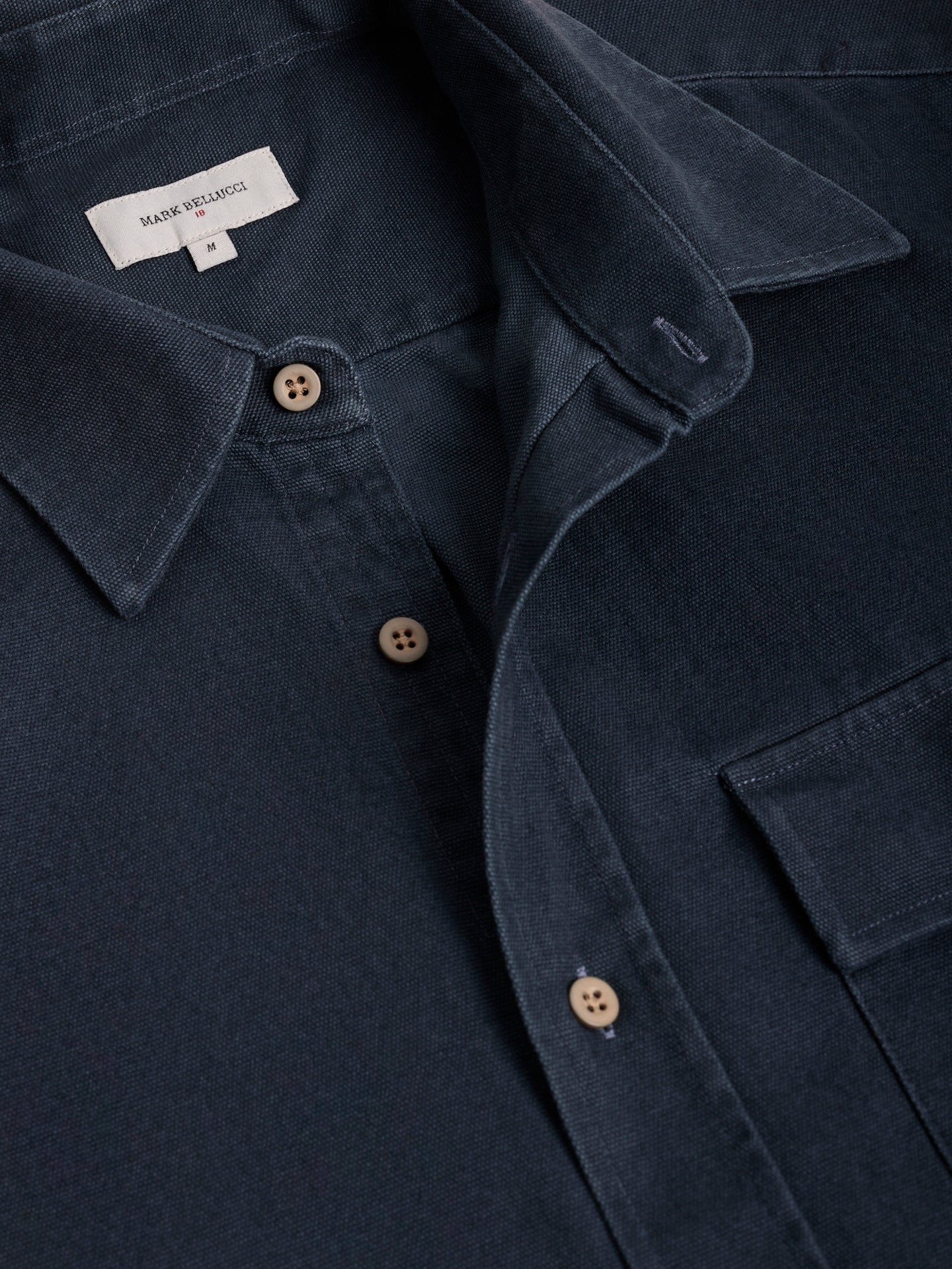 SOBRECAMISA AZUL REGULAR FIT MARK BELLUCCI