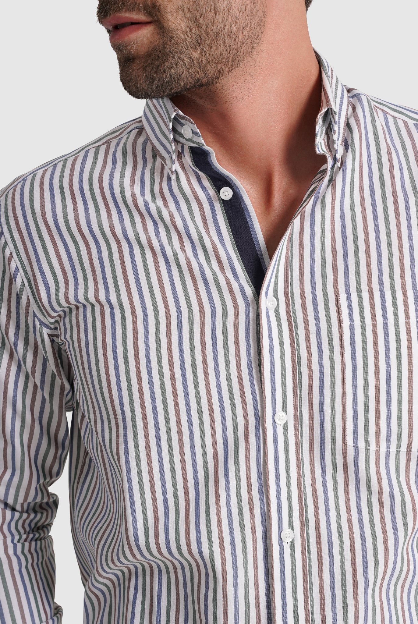 Camisa Algodão Branca Manga Comprida Regular Fit Mr. Blue