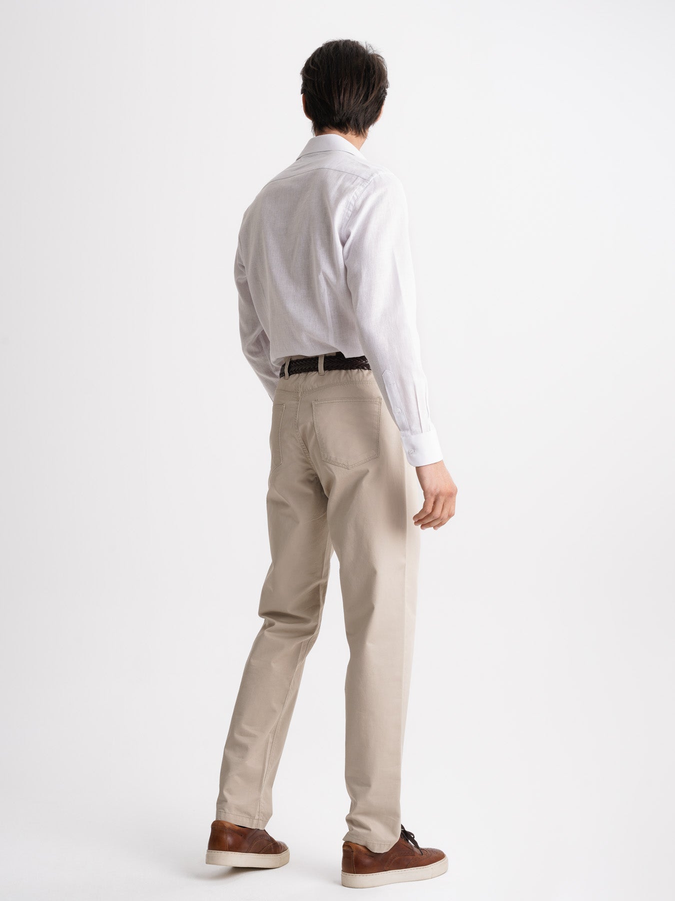 Calças Chinos Regular Fit Twill Beges Mr. Blue