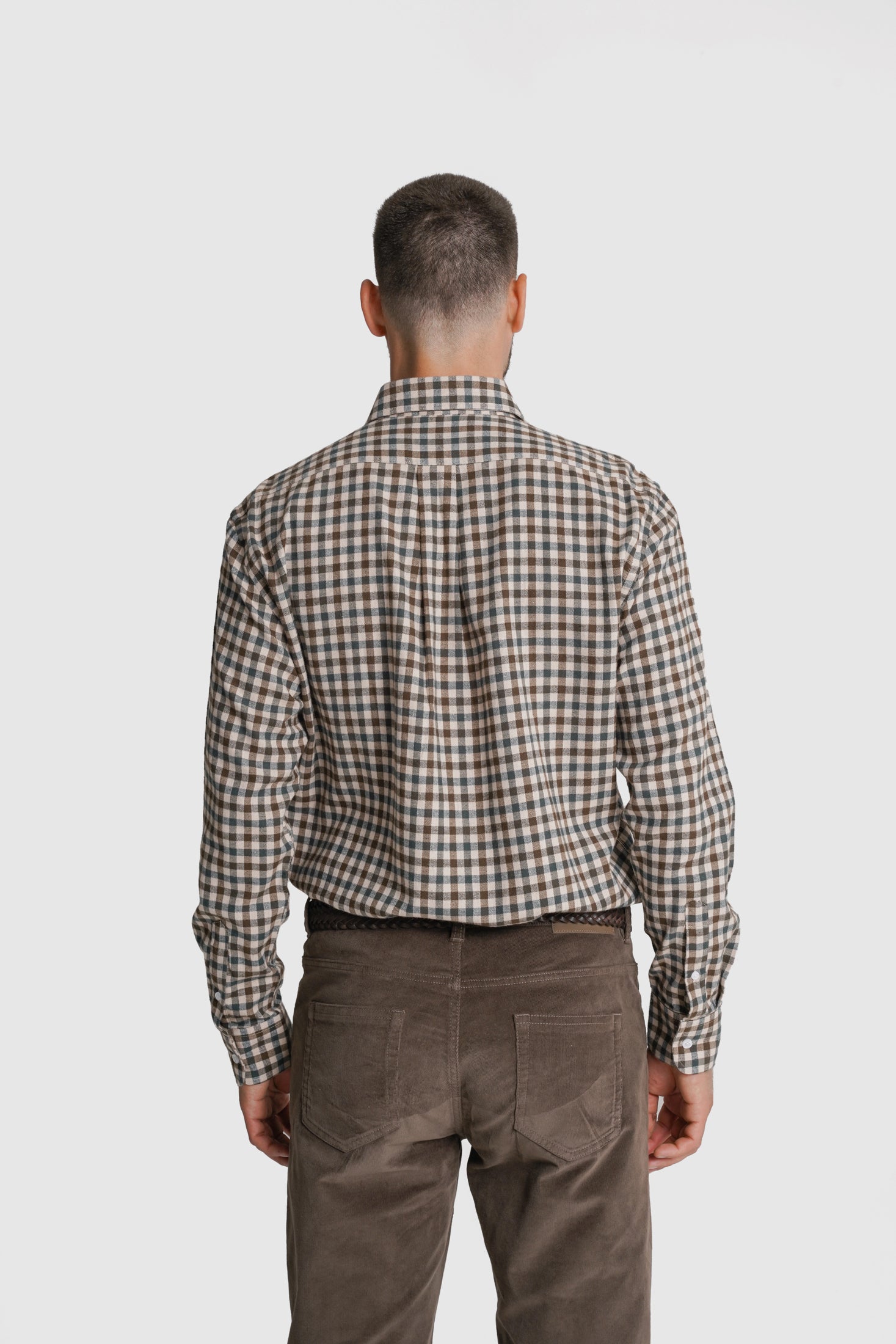 CAMISA ALGODÃO REGULAR FIT VERDE QUADRADA MR. BLUE