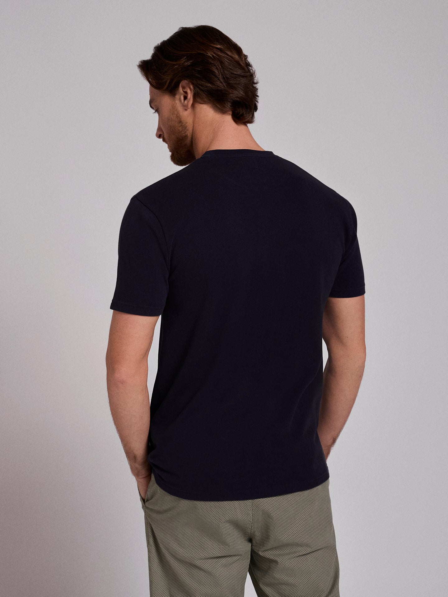 T-SHIRT ALGODÃO AZUL MANGA CURTA REGULAR FIT MR. BLUE