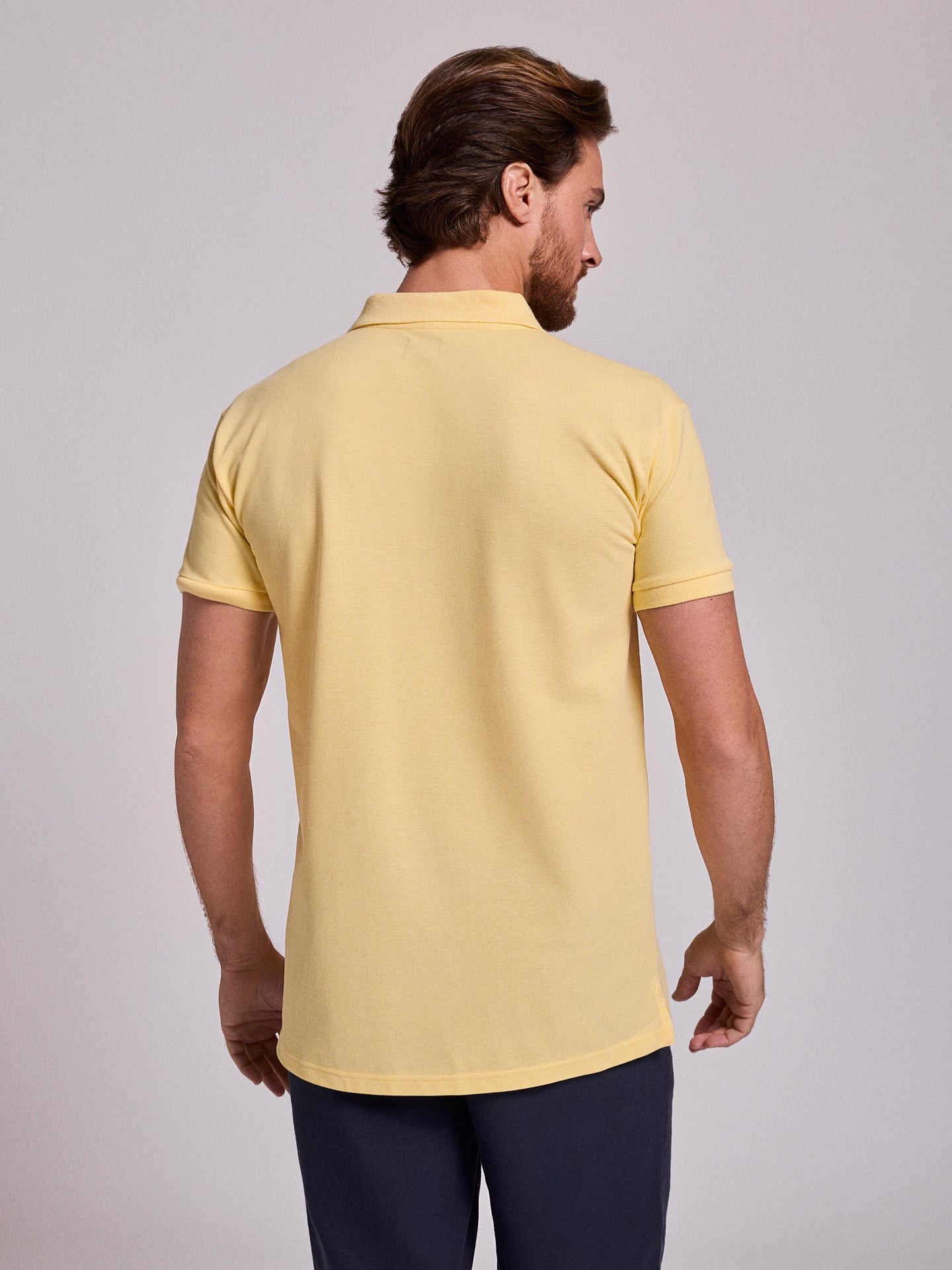 POLO AMARELO MANGA CURTA REGULAR FIT MR. BLUE