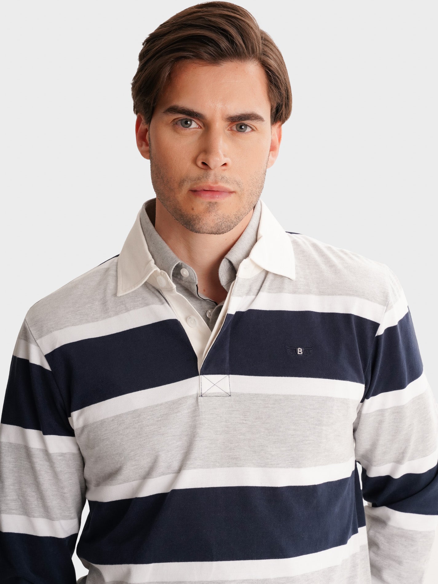 RUGBIE CINZENTO MANGA COMPRIDA REGULAR FIT MR. BLUE